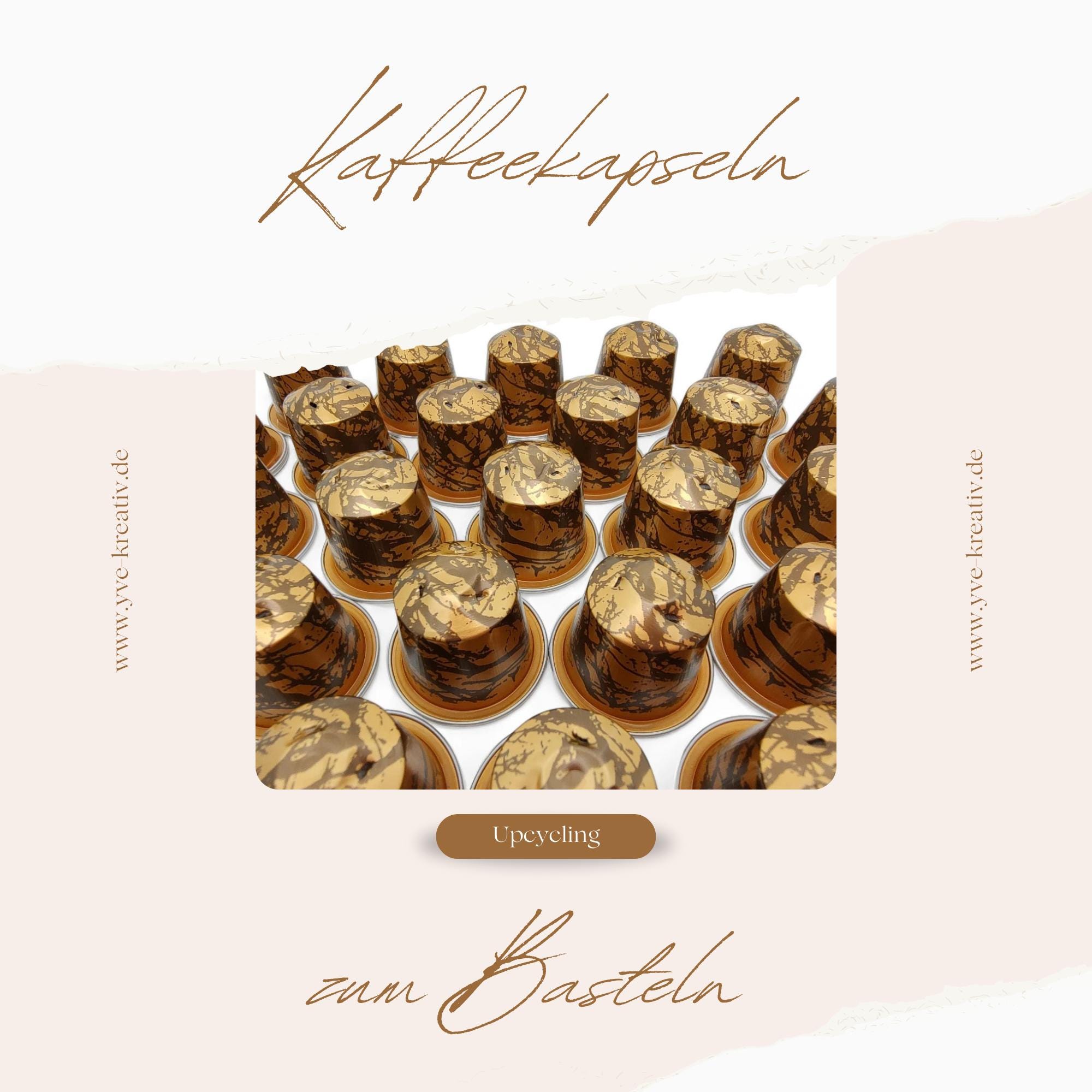 10 leere Kaffeekapseln Farbe gold "marmoriert" zum Basteln Gestalten Bastelmaterial DIY Schmuckherstellung Zubehör #KNS 10 leere Kaffeekapseln Farbe gold "marmoriert" zum Basteln Gestalten Bastelmaterial DIY Schmuckherstellung Zubehör #KNS