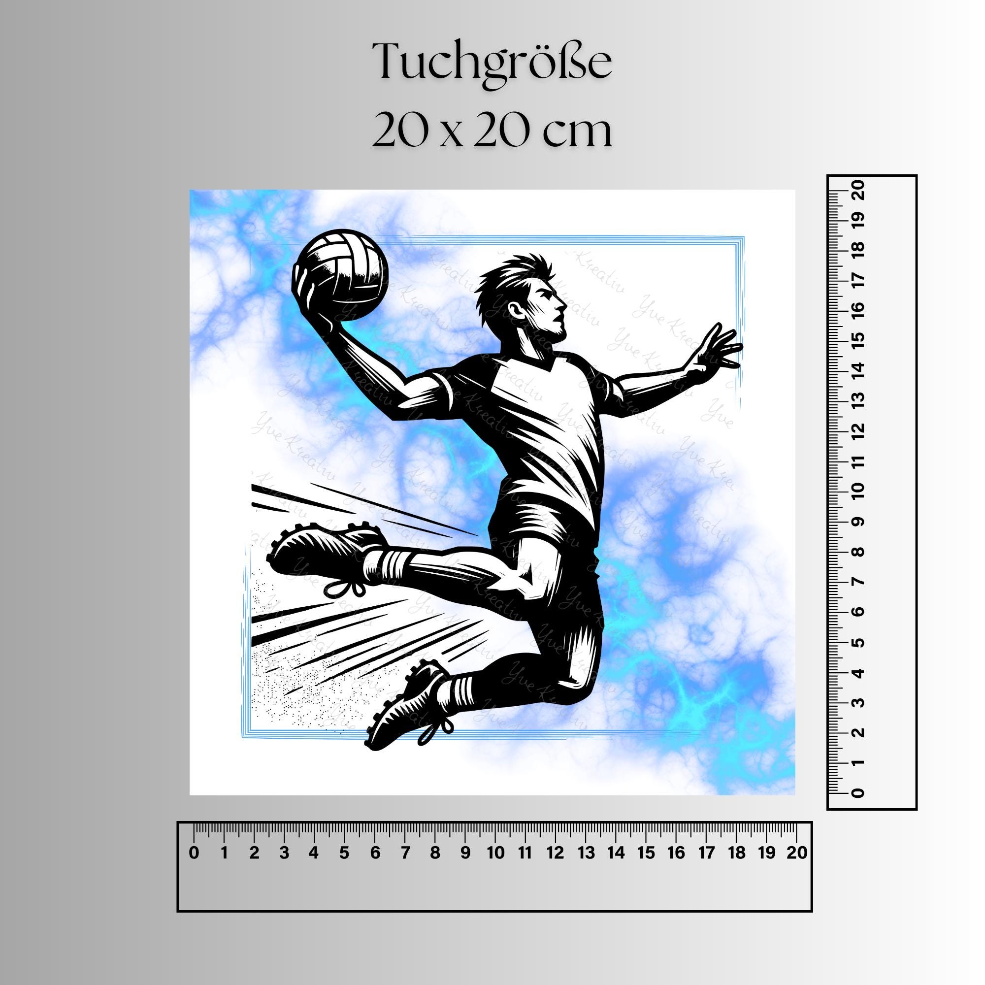 Brillenputztuch bedrucktes Mikrofasertuch für Brillen Tuch für Displays Handballspieler Geschenk Geburtstag Handballer #SP28
