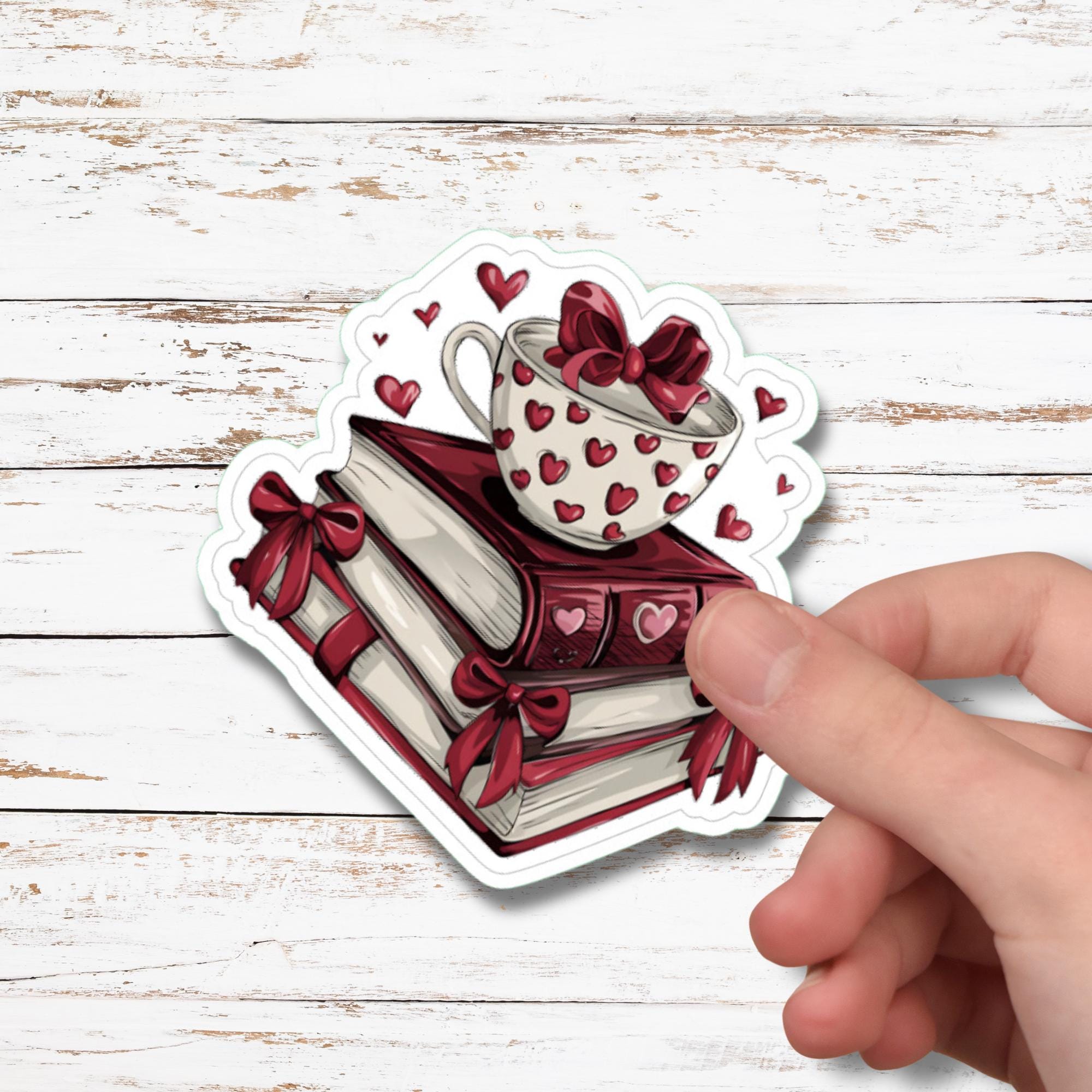 Großer Aufkleber, Love Books Sticker, großer Koffer Sticker, Kofferaufkleber  -  zur Auswahl in Weiß oder Transparent  #SEG8