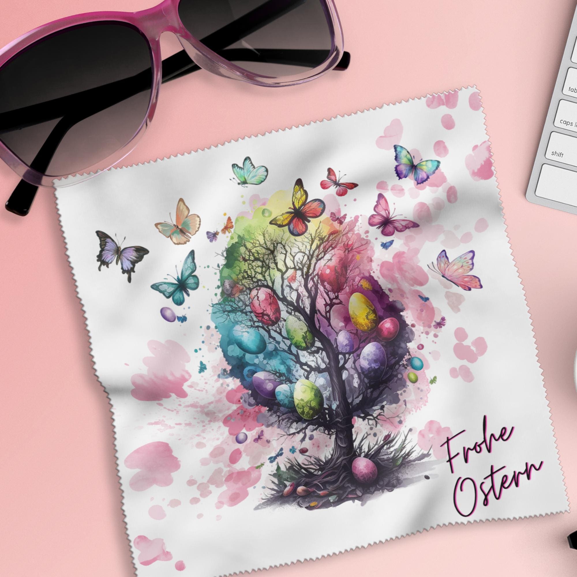 Brillenputztuch Geschenk Ostern bedrucktes Mikrofasertuch Ostergeschenk für Brillen Kameratuch Brillentuch für Displays Objektive #OS18