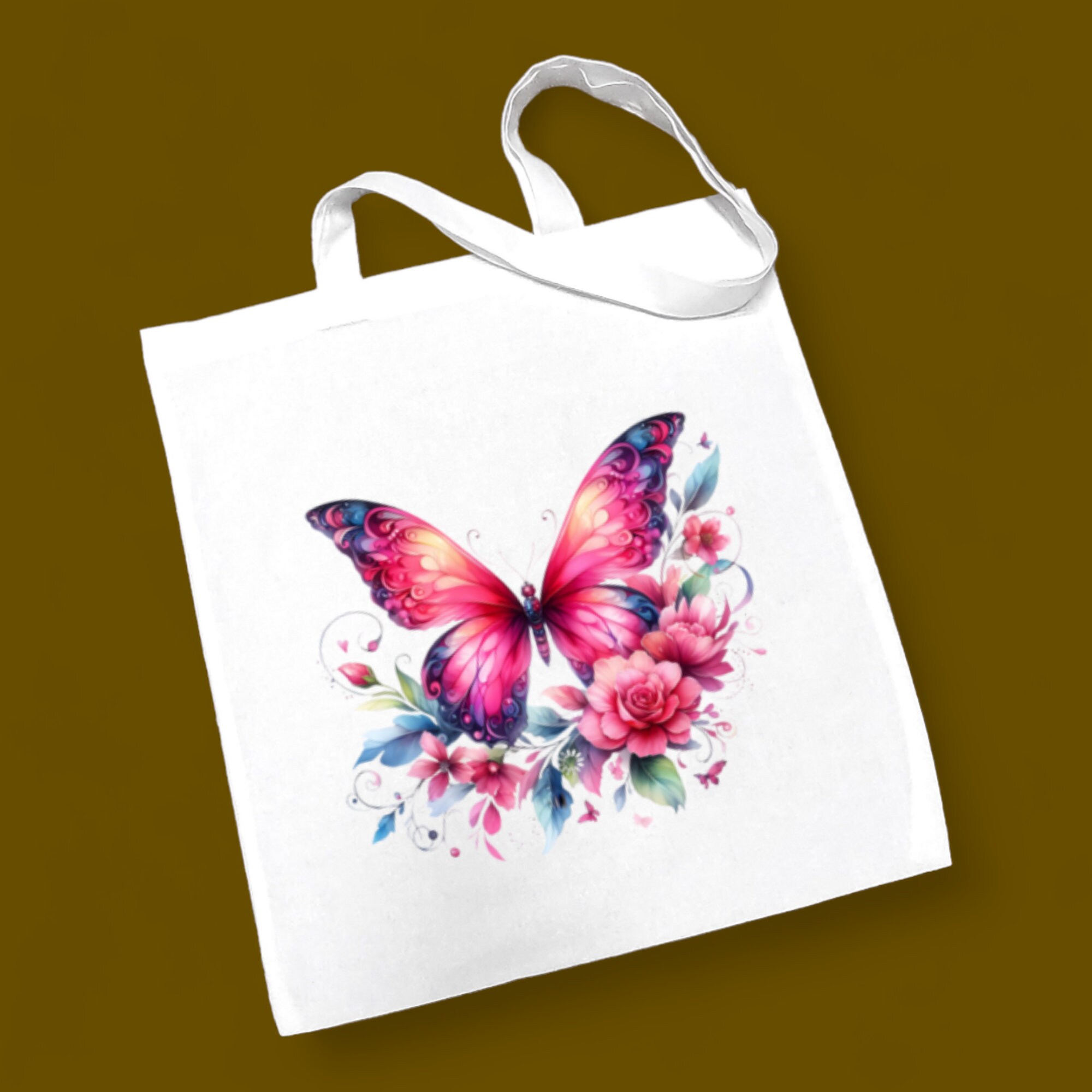 Stofftasche Schmetterling Stoffbeutel Einkaufstasche Tasche Geburtstag Mama Geschenk Muttertag Mitbringsel #STSUB