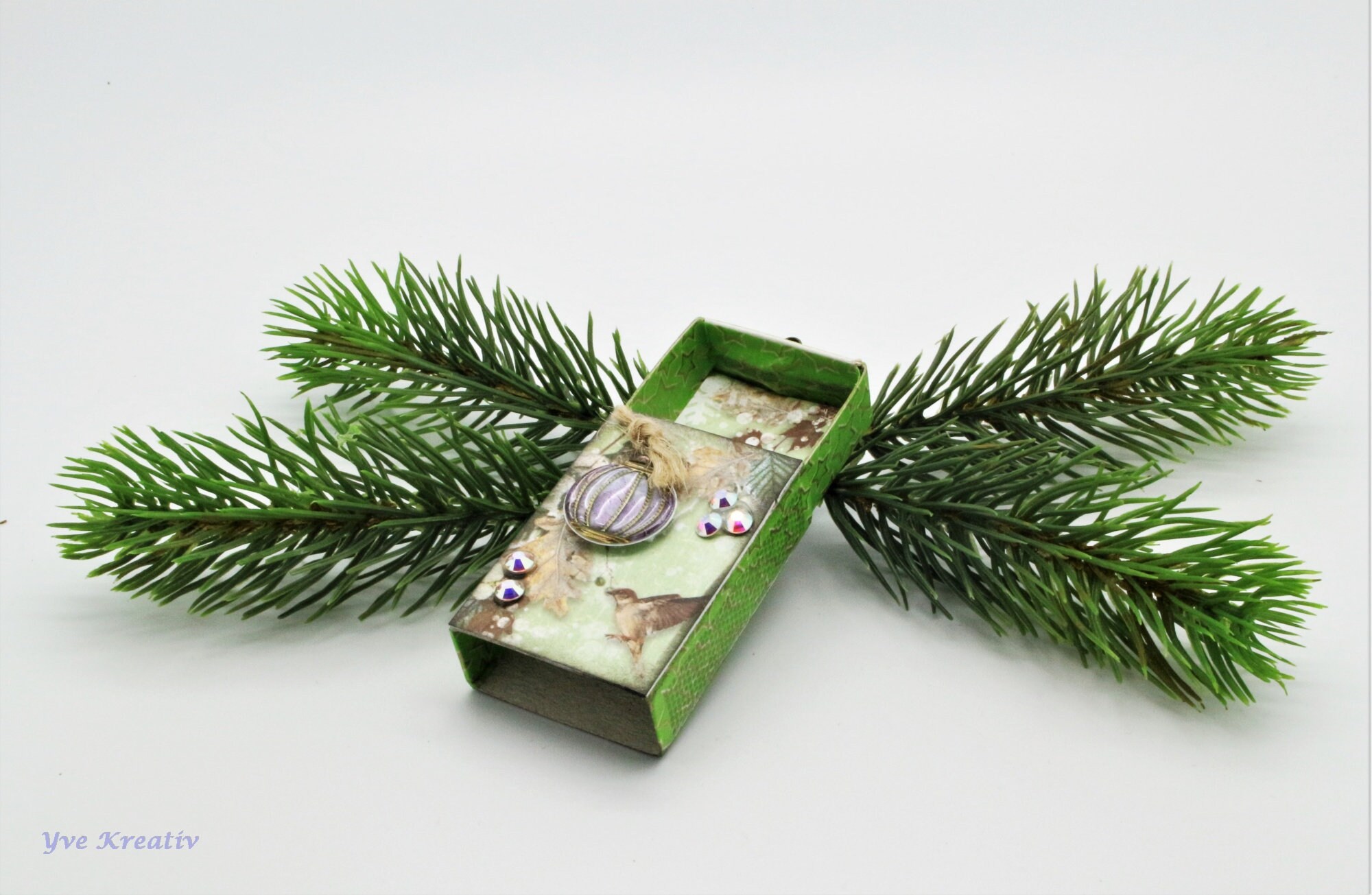 Kleine Schachtel, verzierte Streichholzschachtel als originelle Geschenkverpackung für Geld, Gutscheine und mehr