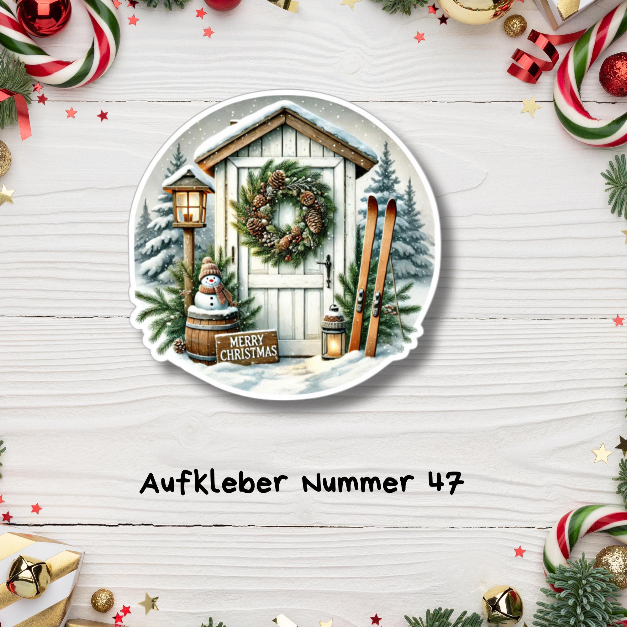 Aufkleber, große Sticker zu Weihnachten und Advent - 3 Aufkleber zur Auswahl in Weiß oder Transparent #SEG8 Aufkleber, große Sticker zu Weihnachten und Advent - 3 Aufkleber zur Auswahl in Weiß oder Transparent #SEG8
