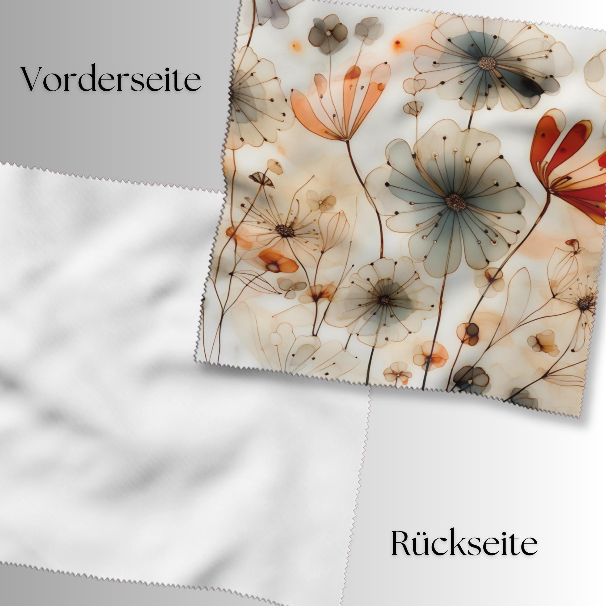 Brillenputztuch Mama Geschenk für Sie Mitbringsel Freundin bedrucktes Mikrofasertuch für Brillen Displays Aquarell Blumen #PF11