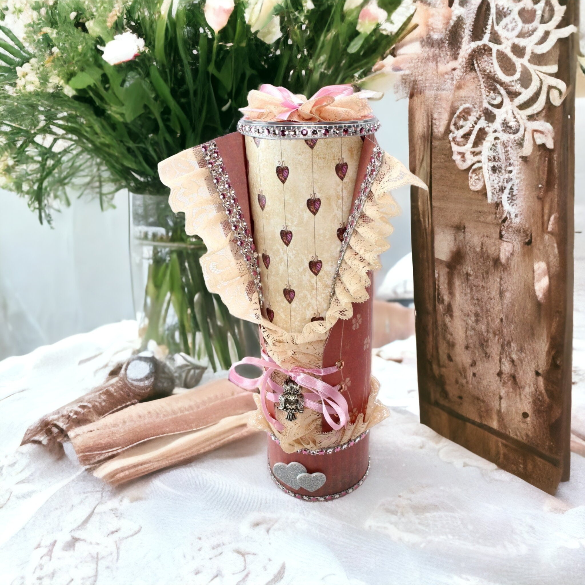 Zylinder Dose / Schachtel "Romantik" / Hochzeit Geschenk Zylinder Dose / Schachtel "Romantik" / Hochzeit Geschenk