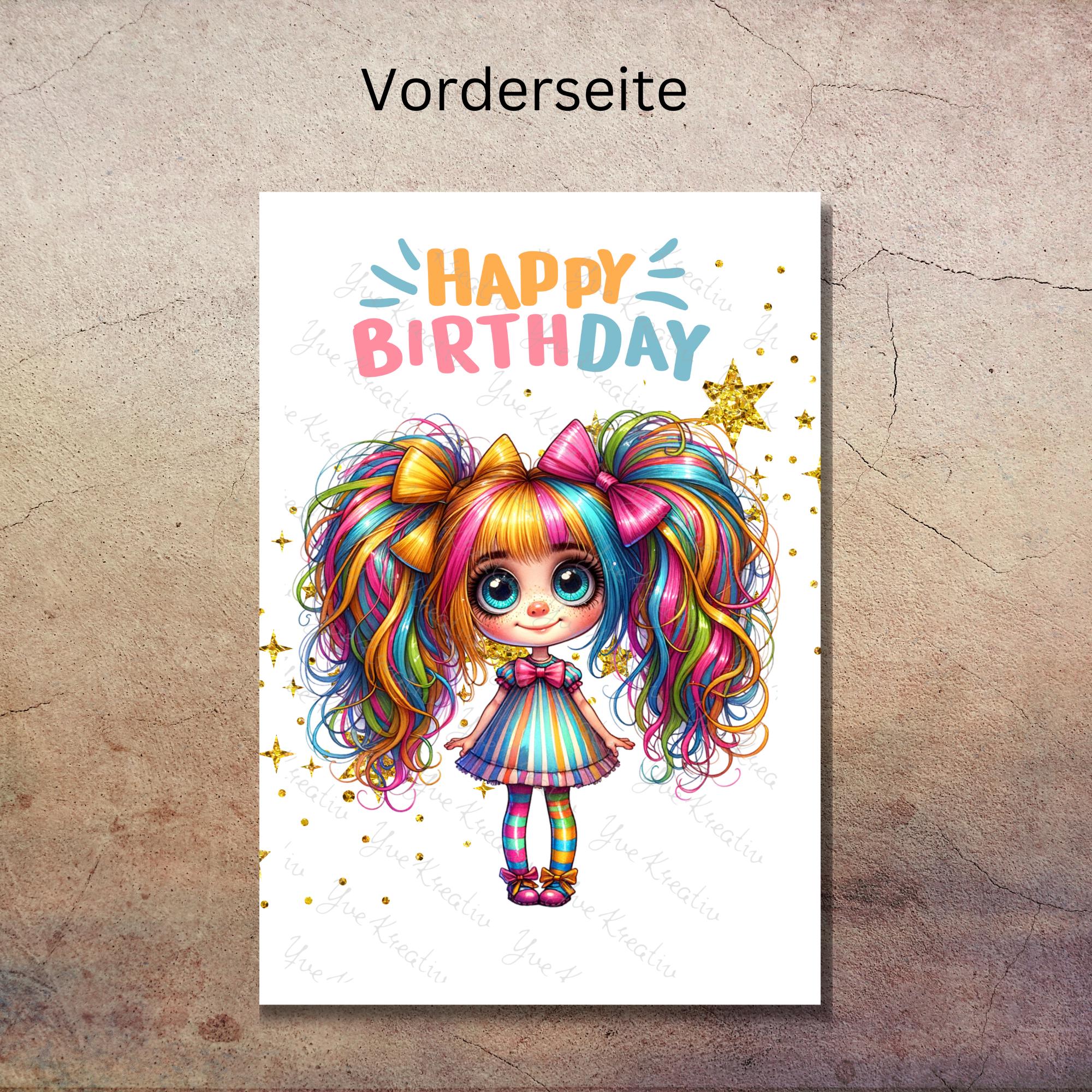 Postkarte, Grußkarte, Karte zum Geburtstag, Gruß an beste Freundin I Mädchen #PLS