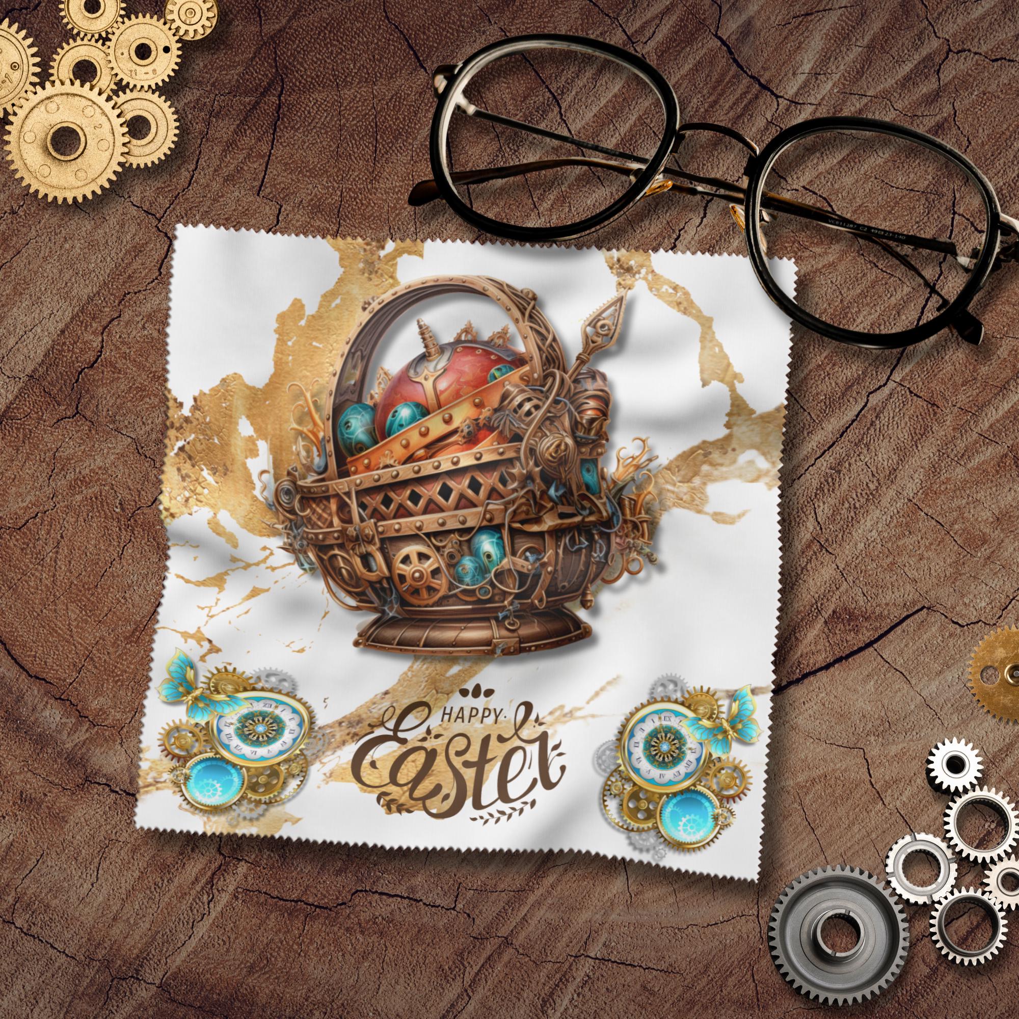 Brillenputztuch Geschenk zu Ostern bedrucktes Mikrofasertuch Ostergeschenk für Brillen Kameratuch Tuch für Displays Objektive  #OS5 D