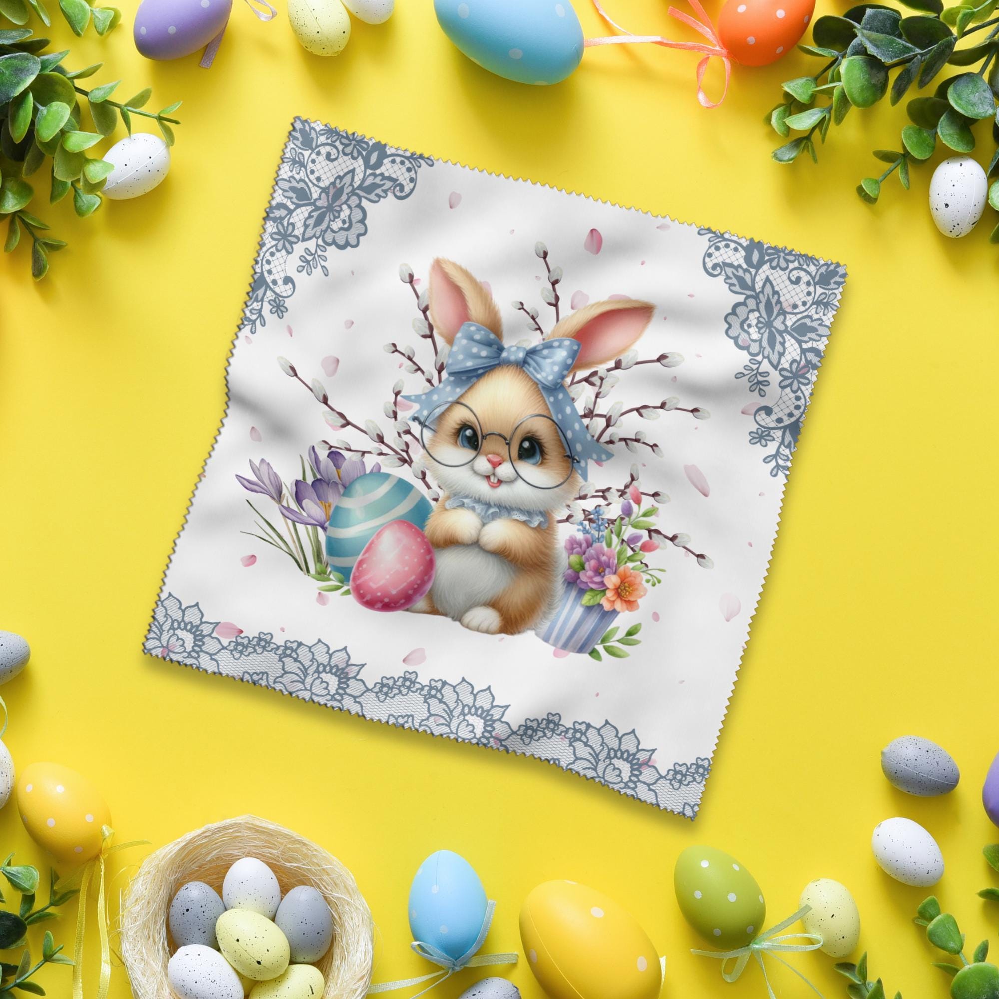 Brillenputztuch Geschenk zu Ostern bedrucktes Mikrofasertuch Ostergeschenk für Brillen Kameratuch Tuch für Displays Objektive  #OS8