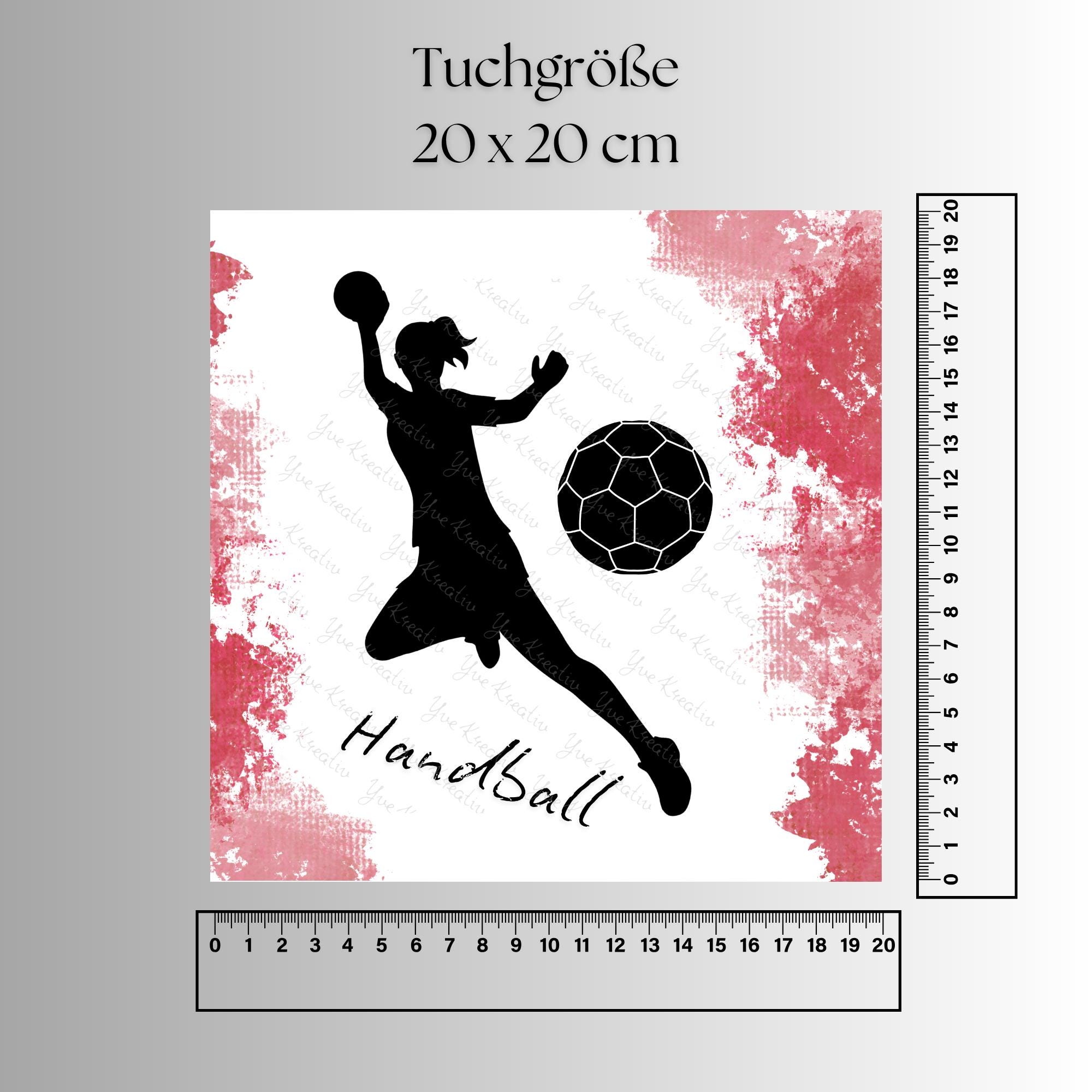 Brillenputztuch bedrucktes Mikrofasertuch für Brillen Tuch für Displays Geschenk zum Geburtstag Handballerin #SP27