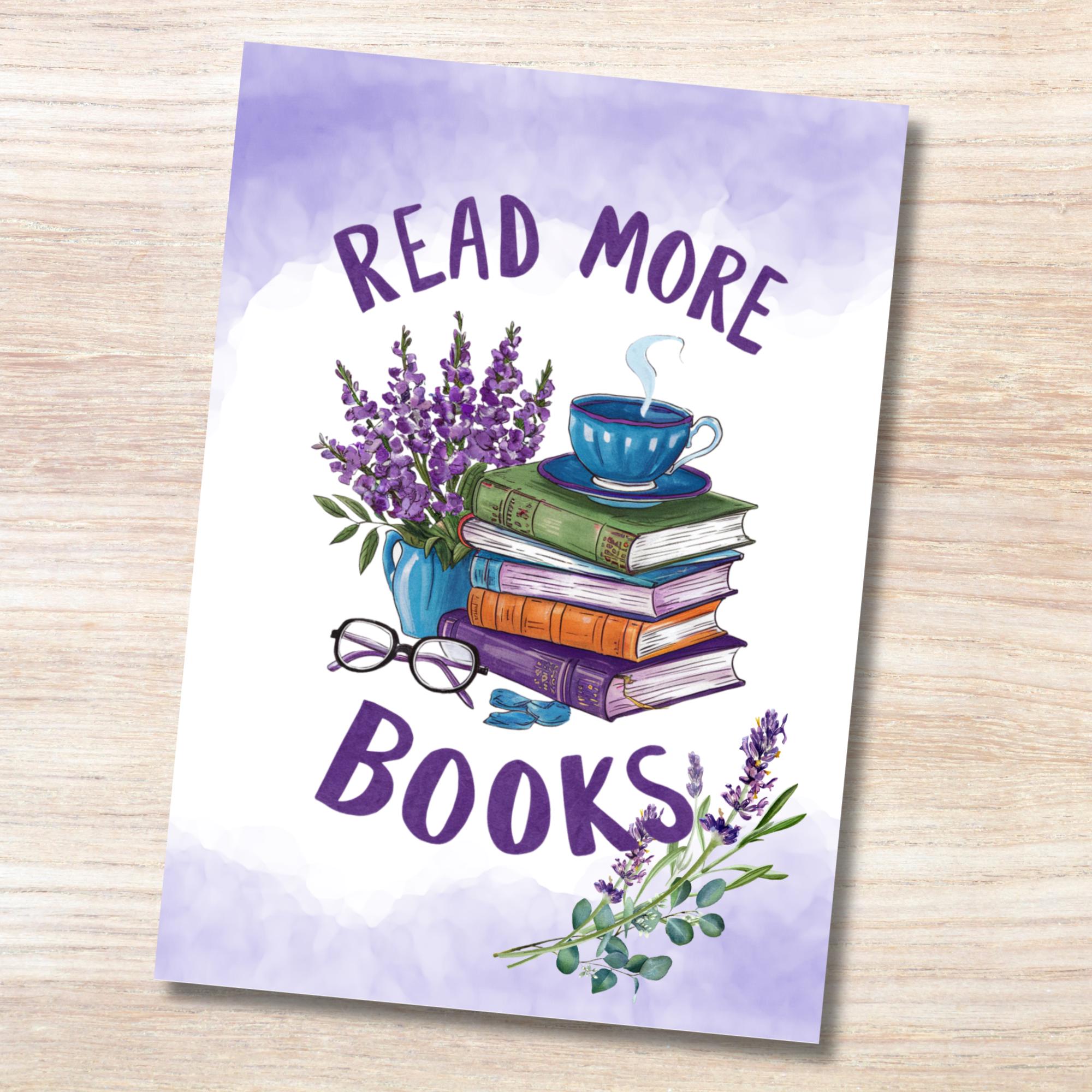 Postkarte Grußkarte Karte zum Geburtstag Bücher Lesen zum Buchgeschenk Gutschein  #PLS