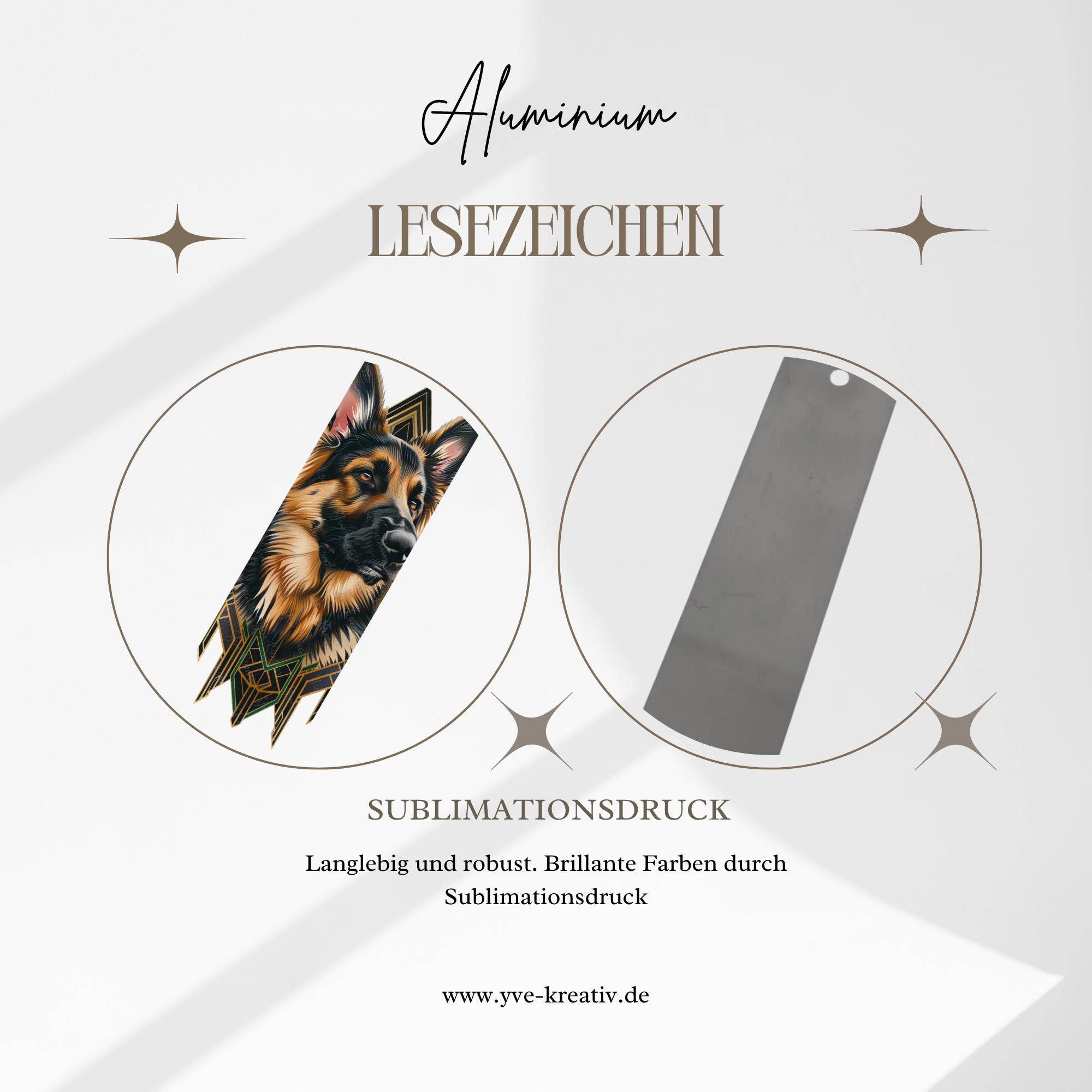 Lesezeichen aus Metall Schäferhund Geschenk Bücherzeichen Löwe Mitbringsel Tierliebhaber Bookmark Art Déco Stil -2 Motive zur Auswahl #LEALU