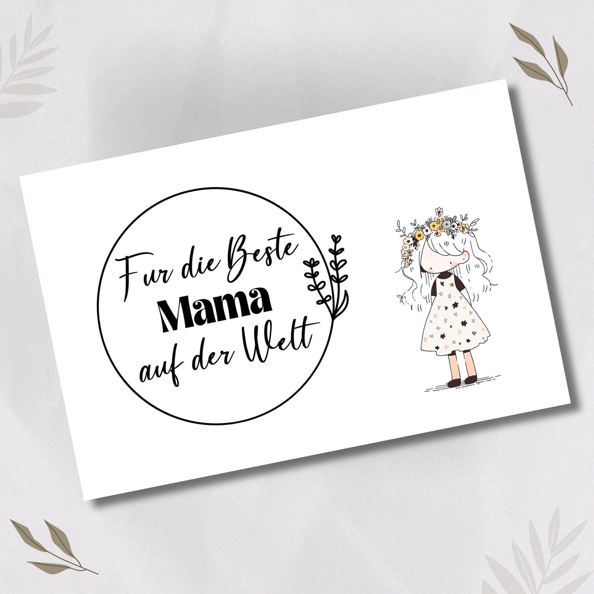 Postkarte, Grußkarte, Karte zum Muttertag, Muttertagskarte, Mama Karte, Grußkarte Muttertag, Geburtstag Mama