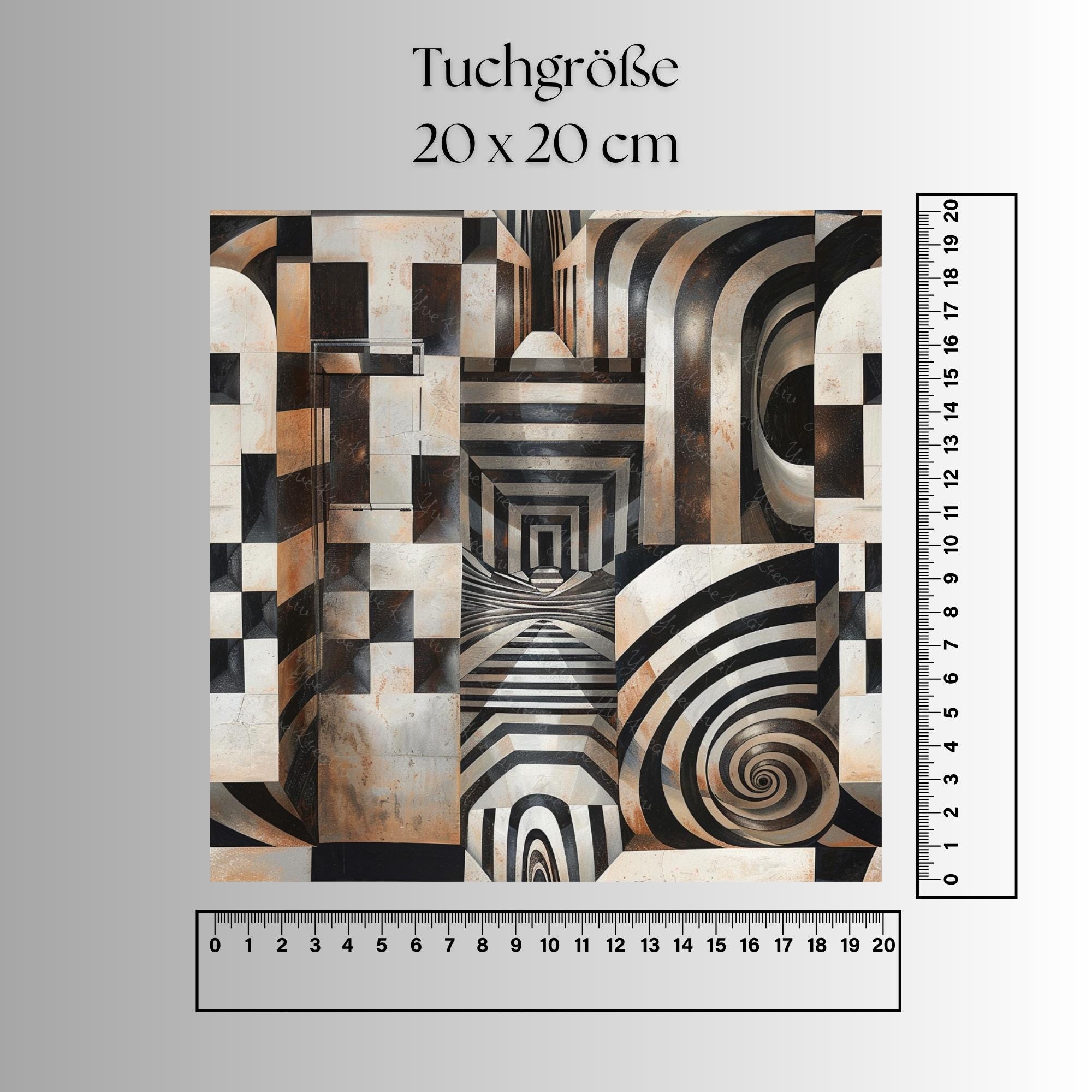 Brillenputztuch Op-Art bedrucktes Mikrofasertuch für Brille Sonnenbrille Displays Handyputztuch Brillentuch Mikrofaser #AL66