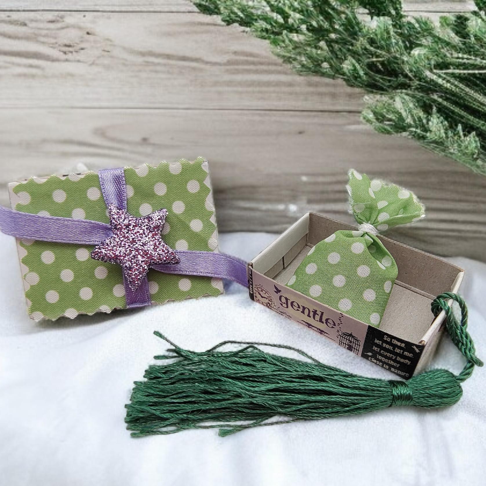 Schachtel für Geldgeschenk mit Lavendel, verzierte Streichholzschachtel als originelle Verpackung für Geld, Gutscheine und mehr  #627796059