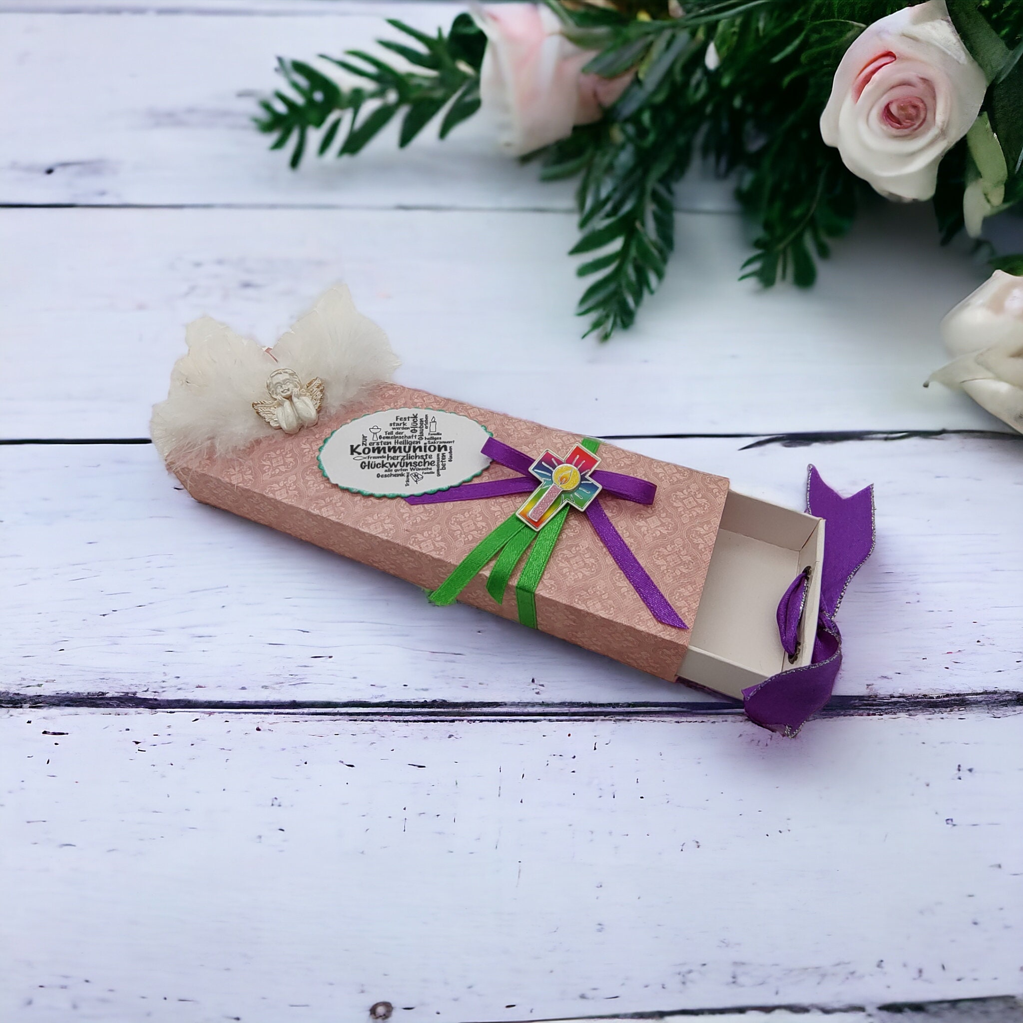 Geschenkschachtel zur Kommunion Geschenkverpackung Geschenkbox #613960558