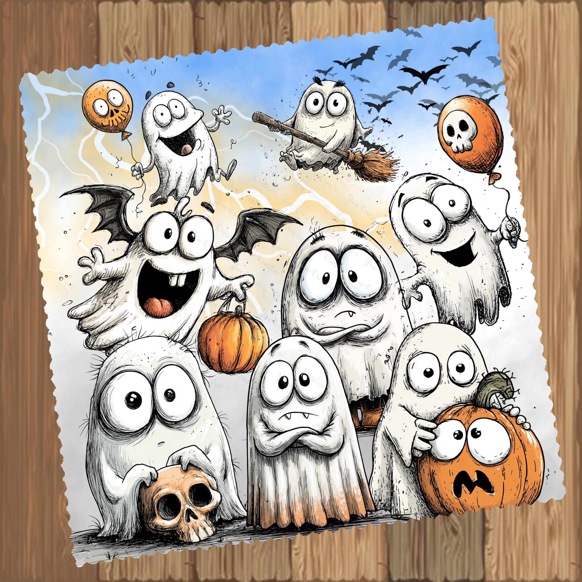 Brillenputztuch Halloween Geist bedrucktes Mikrofasertuch für Sonnenbrille Displays Handy Grusel Geschenk süßes oder Saures Mitbringsel #SA8