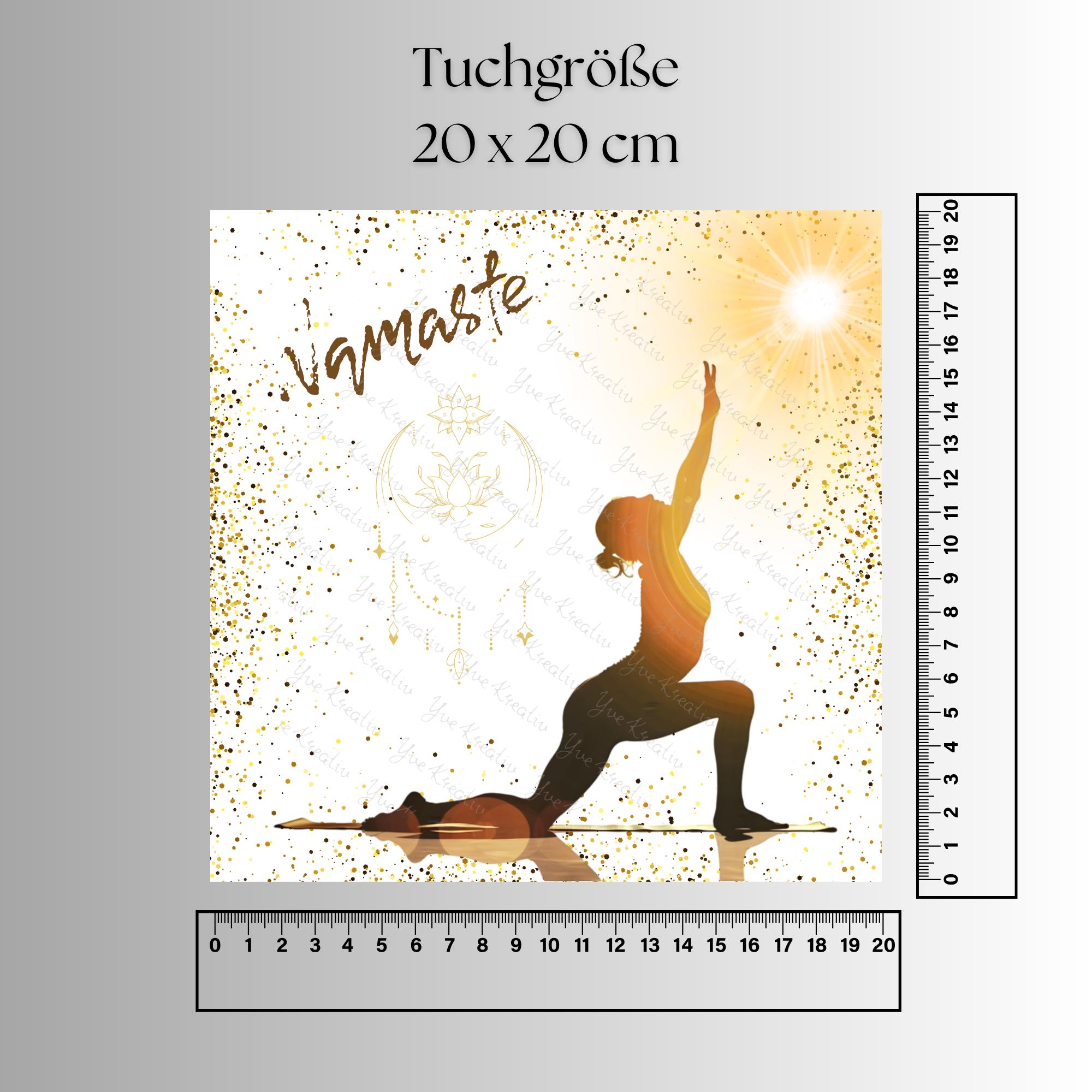 Brillenputztuch bedrucktes Mikrofasertuch für Brillen Tuch für Displays Geschenk Geburtstag für Yoga Fan Yogi #SP33