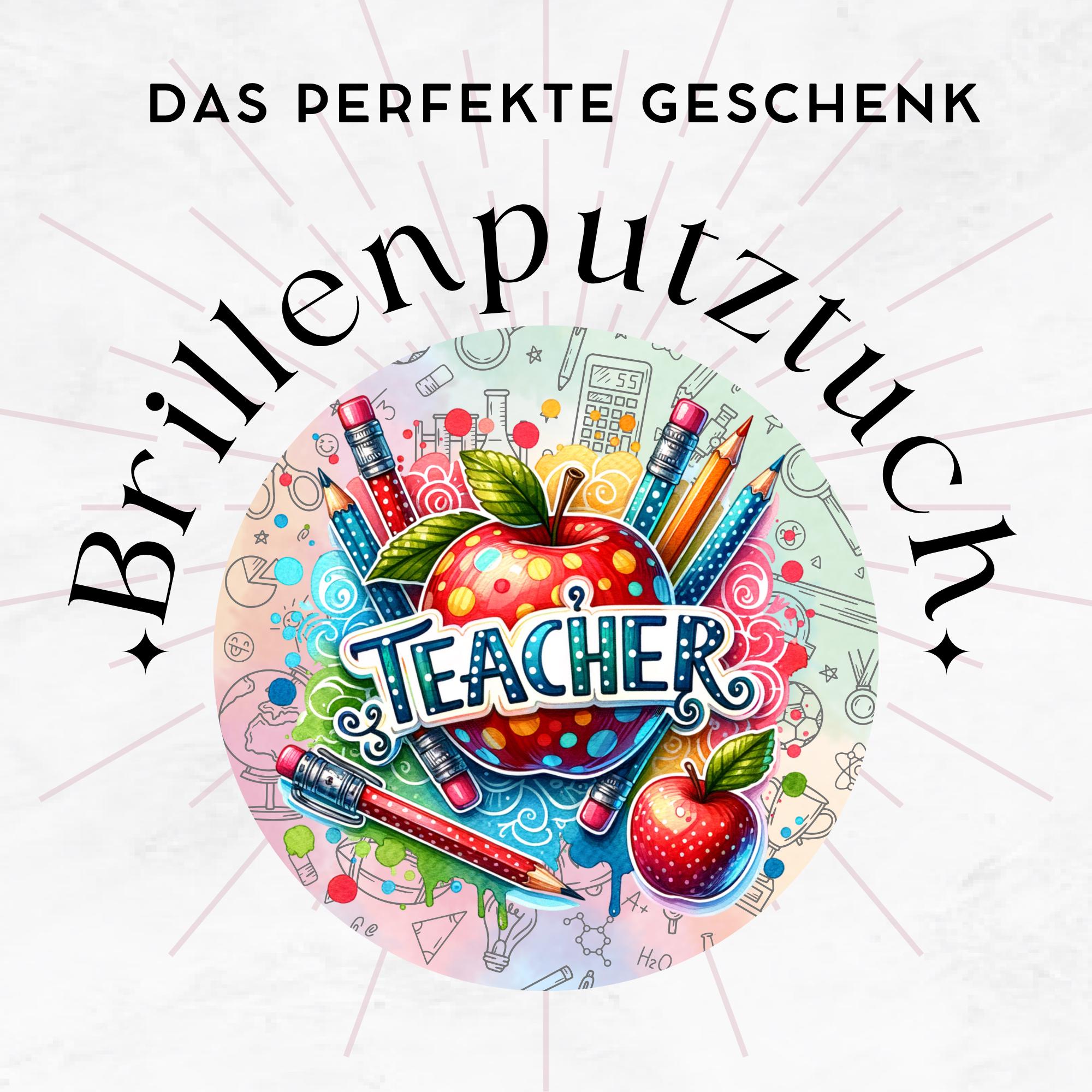 Bedrucktes Mikrofasertuch für Brillen und Bildschirme Brillenputztuch Geschenk für Lehrer #BE3 Bedrucktes Mikrofasertuch für Brillen und Bildschirme Brillenputztuch Geschenk für Lehrer #BE3