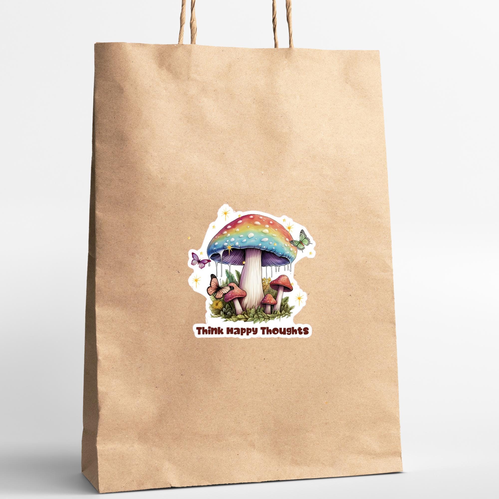 Kofferaufkleber, Geschenkaufkleber, Aufkleber Motivation, großer Pilze Sticker I zur Auswahl in Weiß oder Transparent  #SEG8