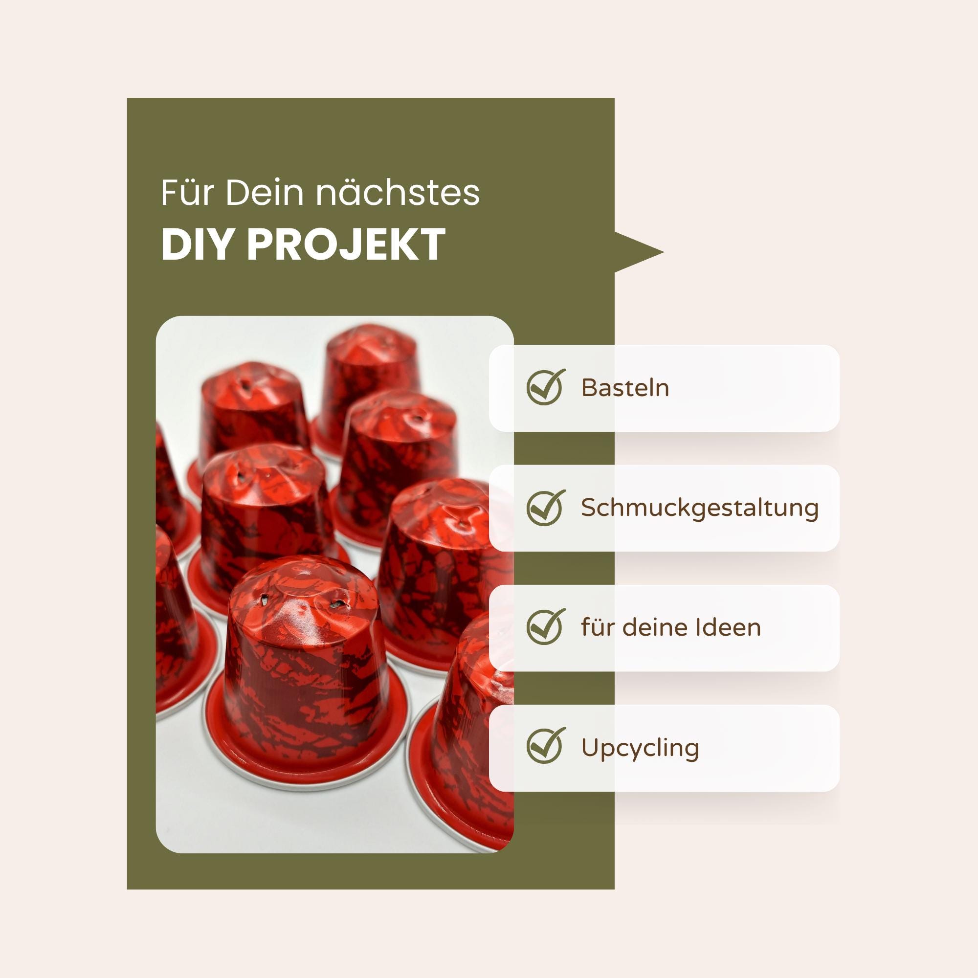 10 leere Kaffeekapseln Farbe rot "marmoriert" zum Basteln Gestalten Bastelmaterial DIY Schmuckherstellung Zubehör #KNS 10 leere Kaffeekapseln Farbe rot "marmoriert" zum Basteln Gestalten Bastelmaterial DIY Schmuckherstellung Zubehör #KNS