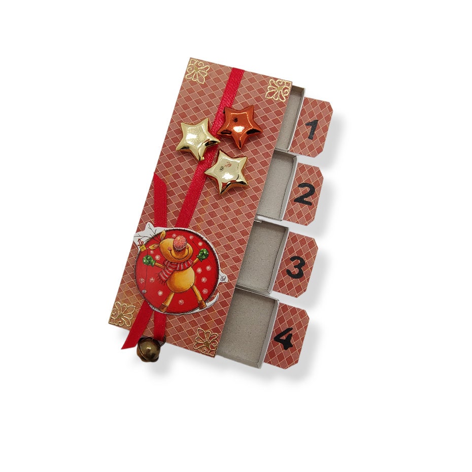 Adventskalender zum Befüllen aus 4 Streichholzschachteln