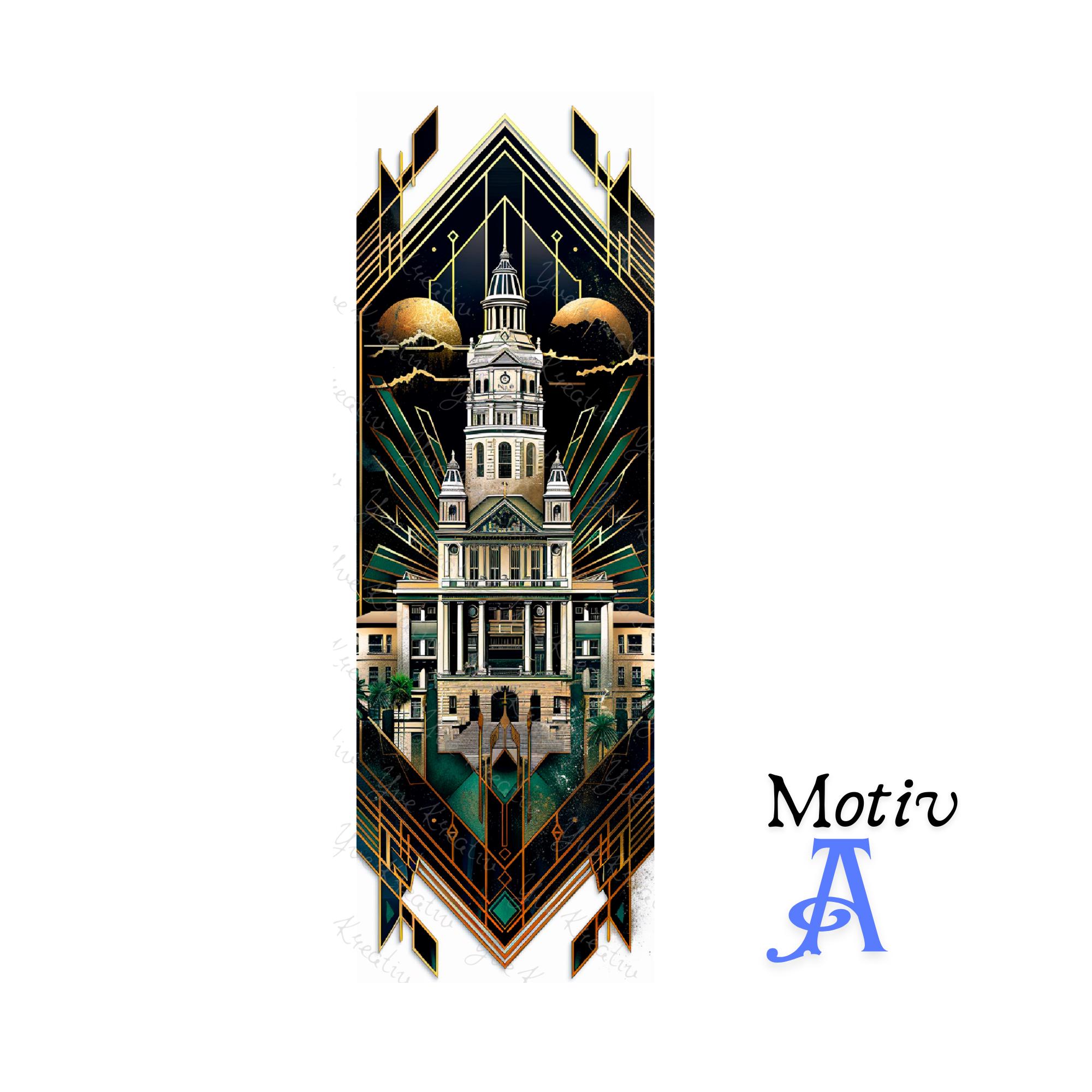 Lesezeichen aus Aluminium Geschenk zum Geburtstag "Motiv City Art Deco Stil" Bücher Bookmark - 4 Motive zur Auswahl #LEALU Lesezeichen aus Aluminium Geschenk zum Geburtstag "Motiv City Art Deco Stil" Bücher Bookmark - 4 Motive zur Auswahl #LEALU