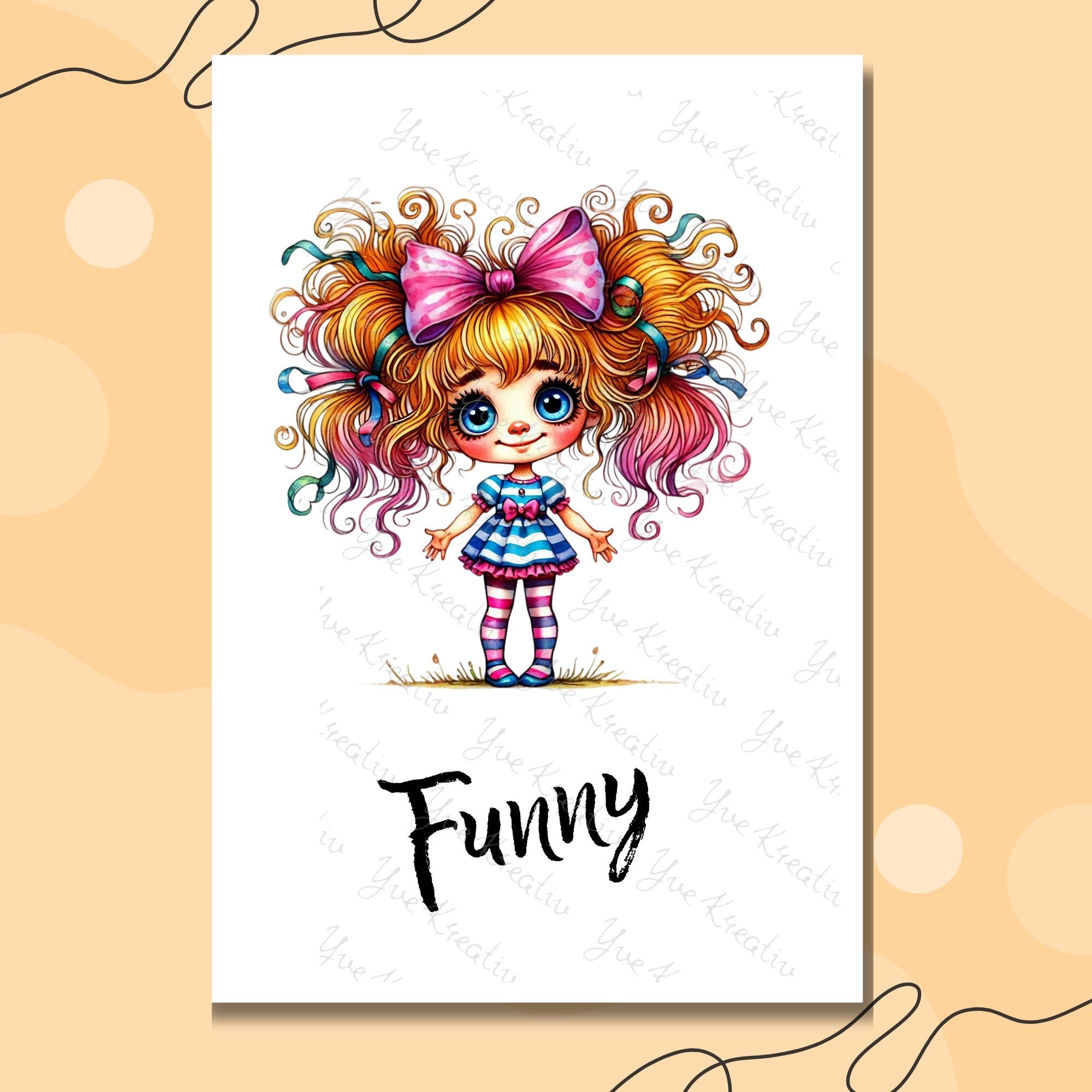 Postkarte, Grußkarte, Karte zum Geburtstag I Crazy, Funny, Lovely I Schrullige witzige Mädchen, Beste Freundin  #PHO