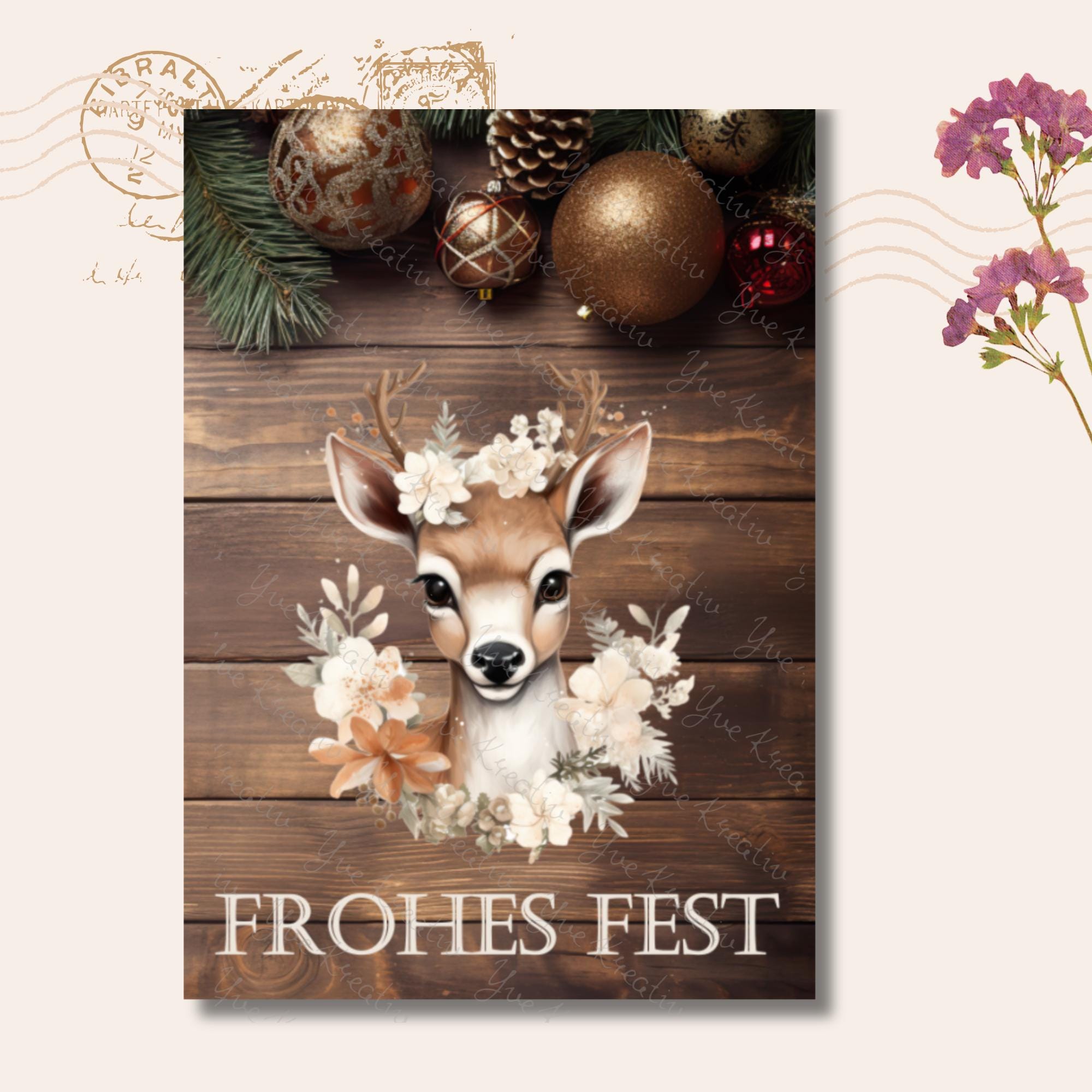 Postkarte personalisierbar Grußkarte Weihnachten, Weihnachtskarte, Geschenkkarte, Weihnachtsgruß, Weihnachtspost   #PHO
