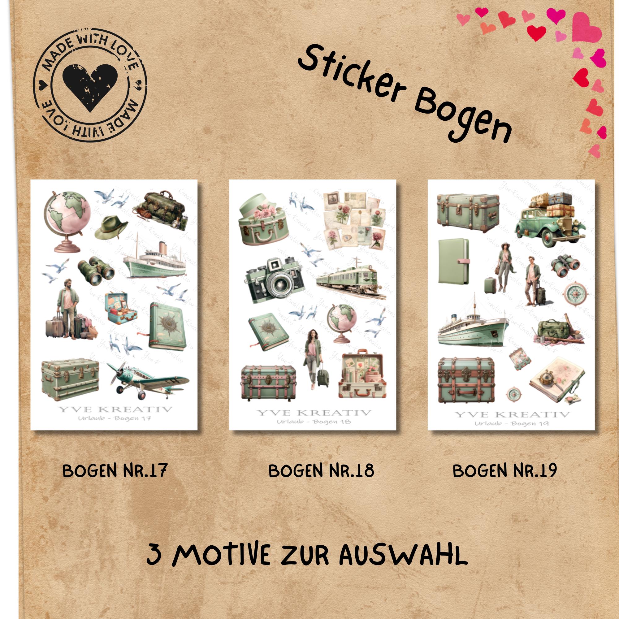 Aufkleber Reise Sticker Urlaub Reisekoffer 3 Stickerbogen zur Auswahl in Weiß - Transparent - Matt - Glanz #SBA6 Aufkleber Reise Sticker Urlaub Reisekoffer 3 Stickerbogen zur Auswahl in Weiß - Transparent - Matt - Glanz #SBA6