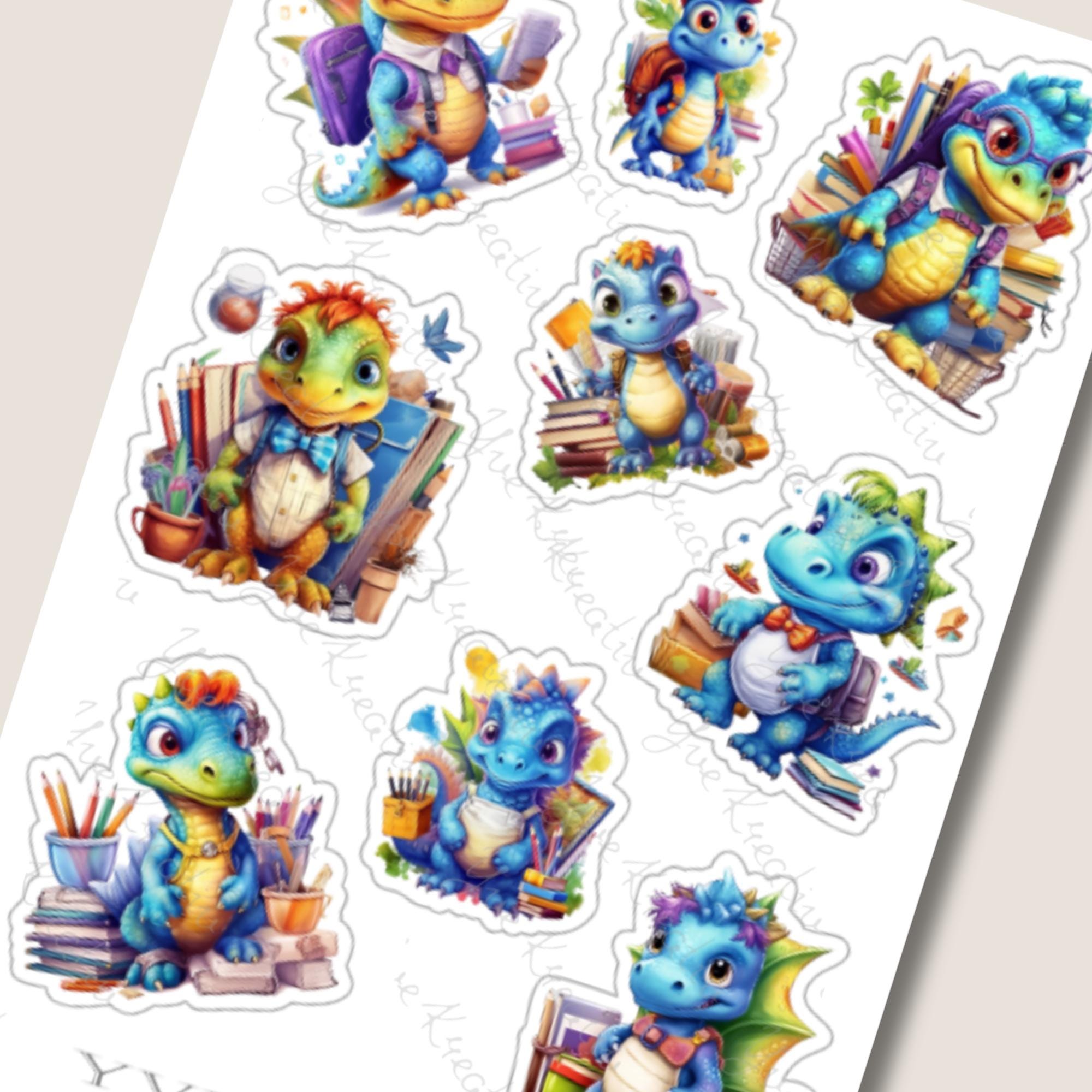 Sticker Bogen Dinos Aufkleber Schule Einschulung Dinosaurier | Set - 3 Stickerbogen zur Auswahl in Weiß - Transparent #SBA6 Sticker Bogen Dinos Aufkleber Schule Einschulung Dinosaurier | Set - 3 Stickerbogen zur Auswahl in Weiß - Transparent #SBA6