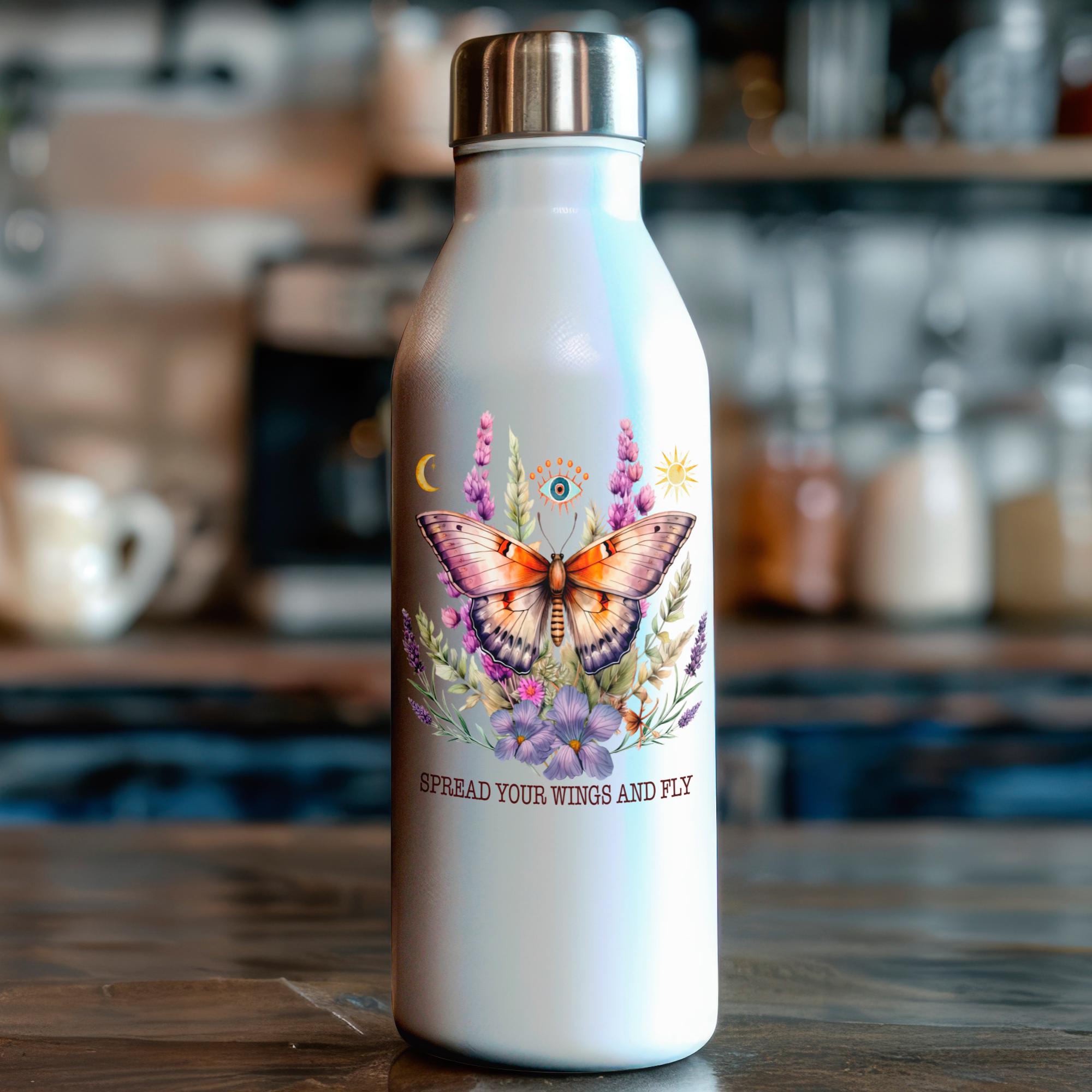 Kofferaufkleber, Geschenkaufkleber, Aufkleber Motivation, großer Schmetterling Sticker I zur Auswahl in Weiß oder Transparent  #SEG8