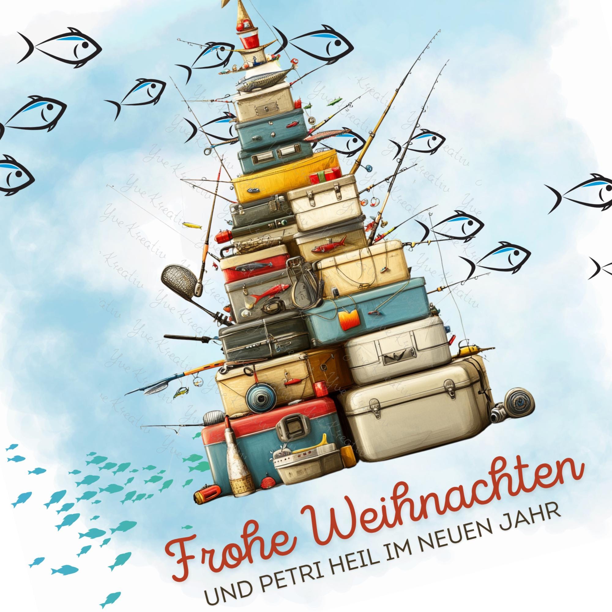 Brillenputztuch Tannenbaum Weihnachten Wichtelgeschenk Mitbringsel Angler Geschenk bedrucktes Mikrofasertuch für Brillen Display Handy #WE27