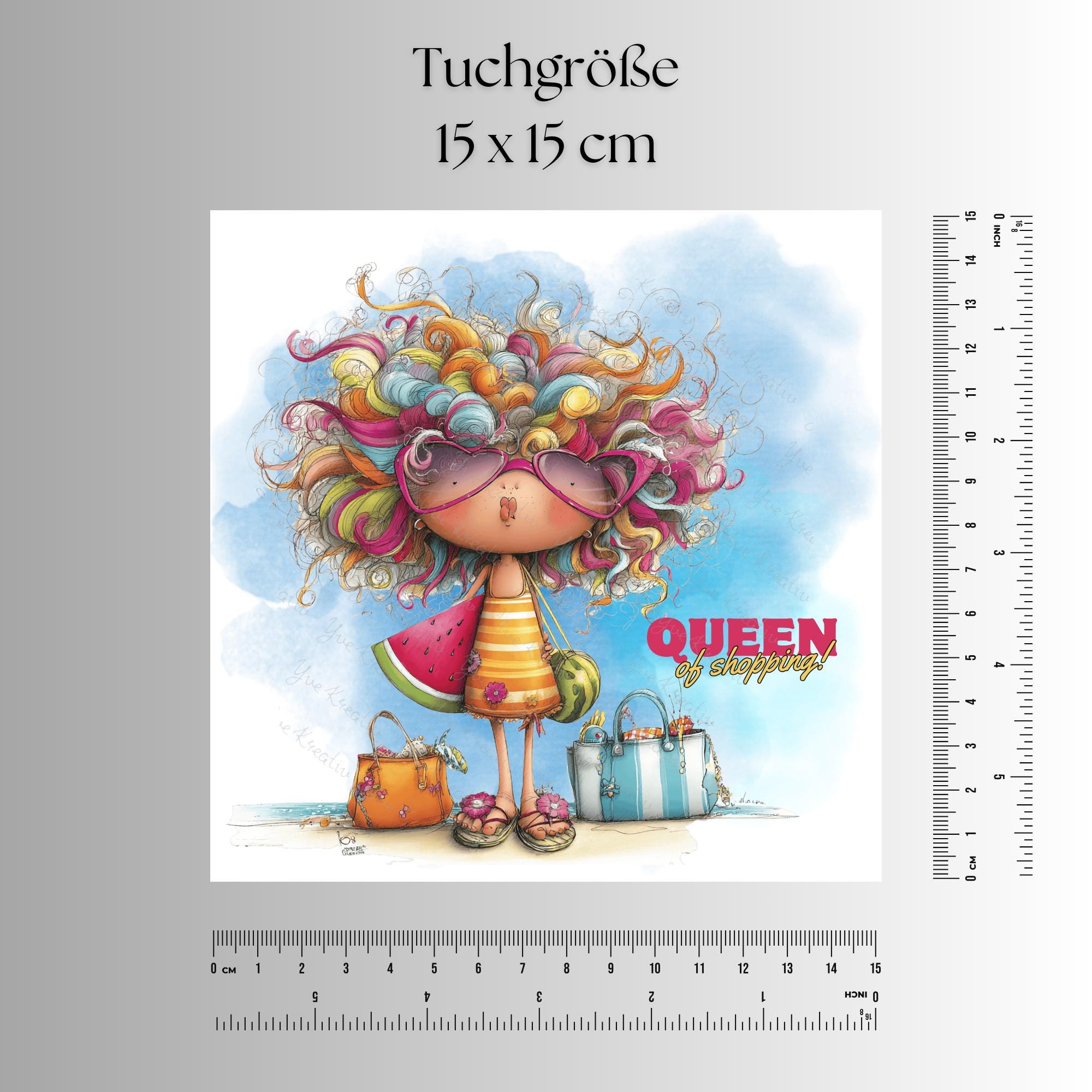 Brillenputztuch Queen of Shopping bedrucktes Mikrofasertuch für Brille Sonnenbrille Displays Handyputztuch Brillentuch Mikrofaser #AL89