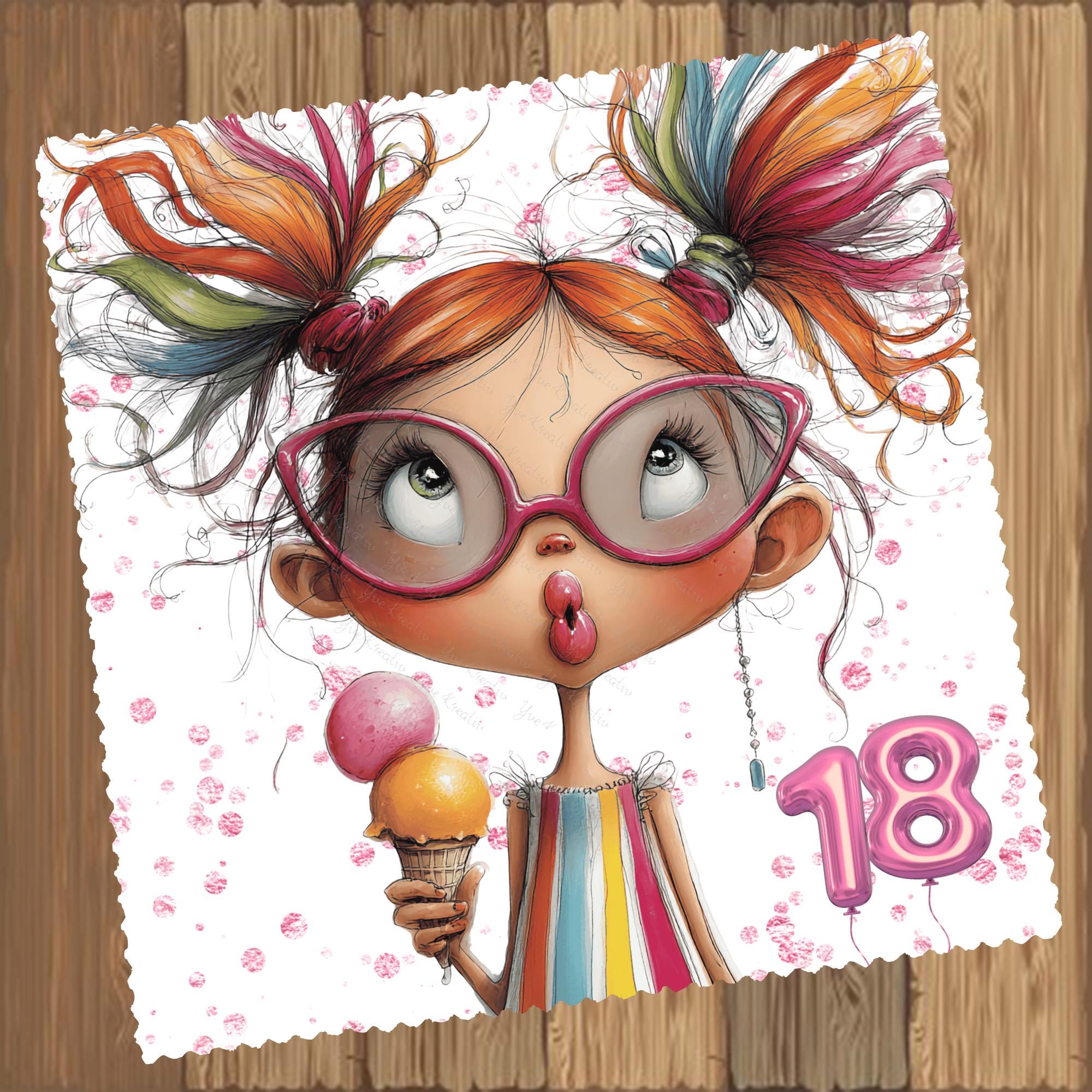 Brillenputztuch 18. Geburtstag Mädchen bedrucktes Mikrofasertuch für Brille Sonnenbrille Displays Handyputztuch Brillentuch Mikrofaser #AL85