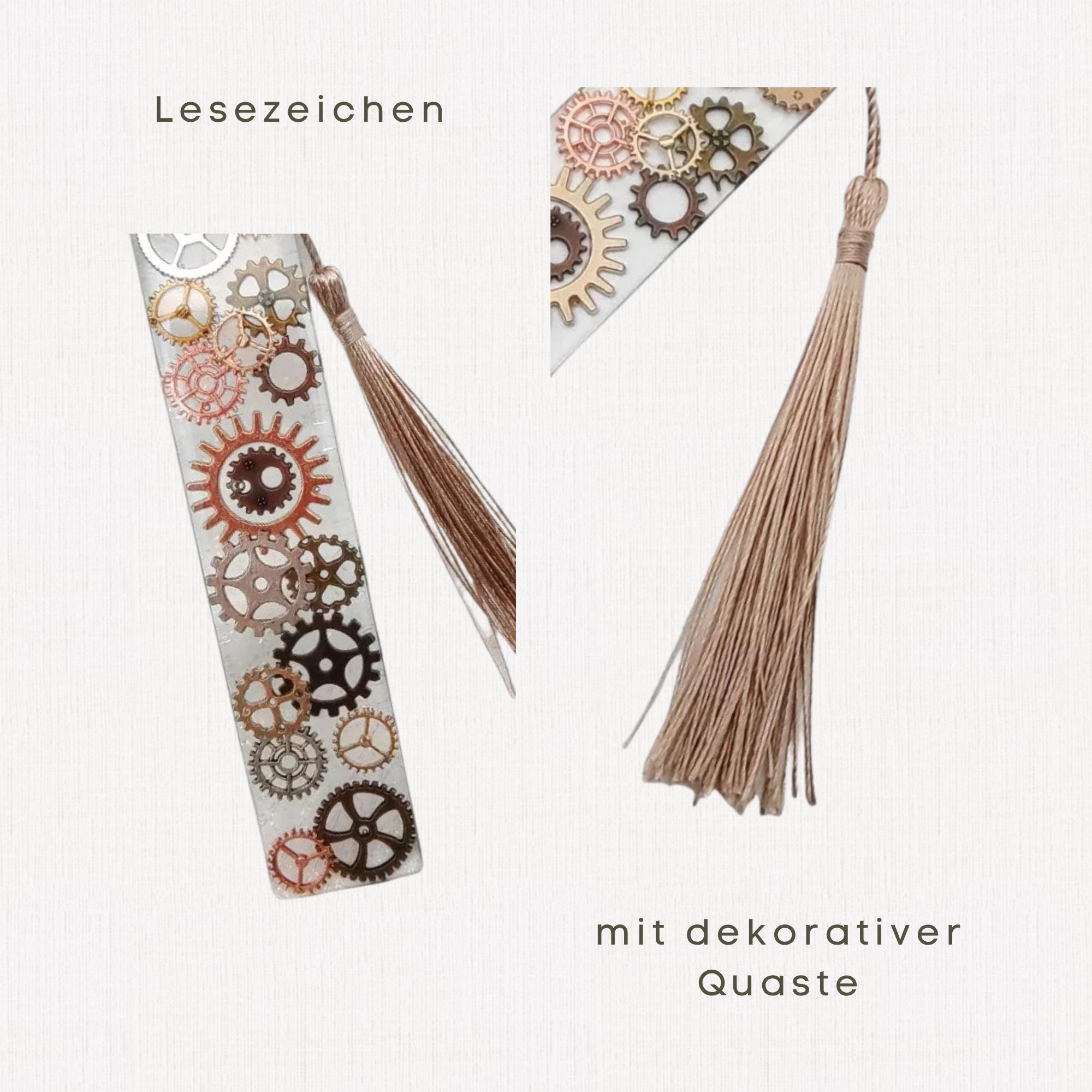 Lesezeichen aus Epoxidharz Steampunk Geschenk Männer Geburtstag Mitbringsel Buchgeschenk Geschenkidee Buchzeichen transparent  #1681863785