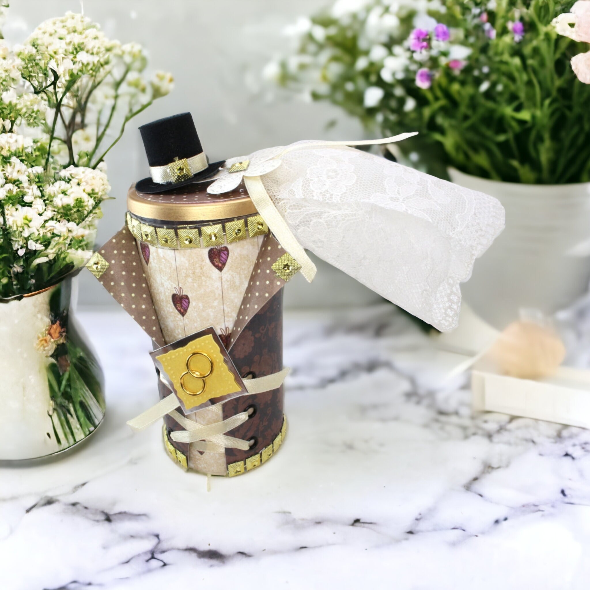 Dose / Schachtel " Hochzeit " / Aufbewahrung / Geldgeschenke / Gutscheine / Geschenkverpackung