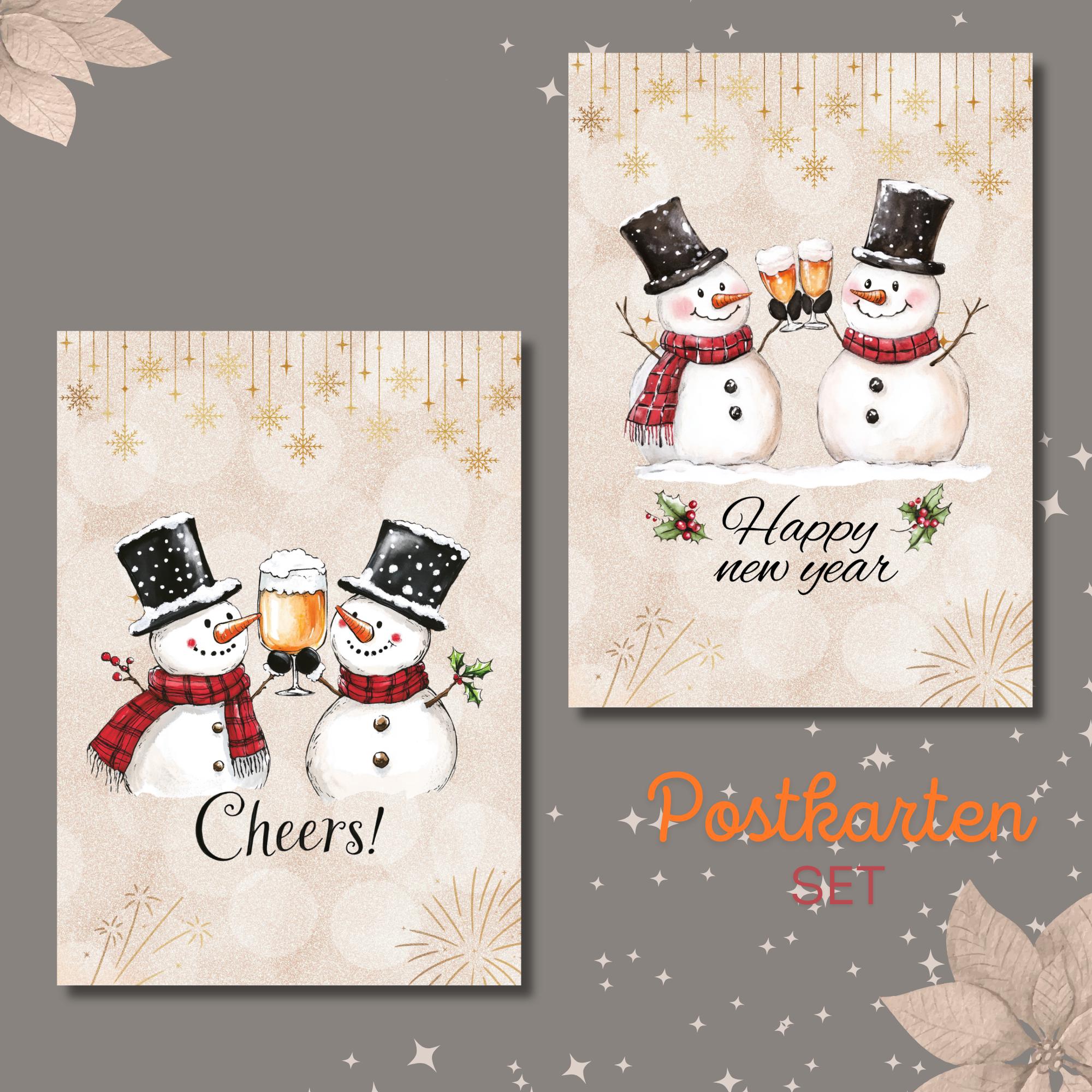 Weihnachtskarte, 2 Kartenmotive zur Auswahl, Postkarte, Grußkarte, Geschenkkarte, Weihnachtsgruß  #PHO