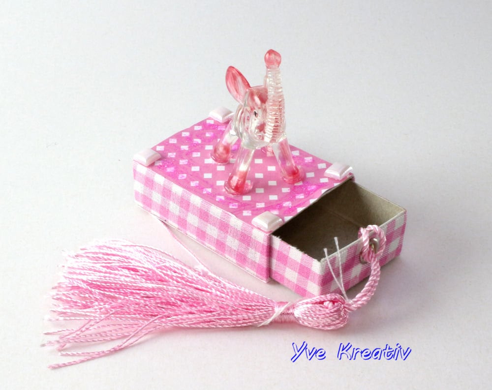 Kleine Schachtel, verzierte Streichholzschachtel als originelle Geschenkverpackung für Geld, Gutscheine und mehr
