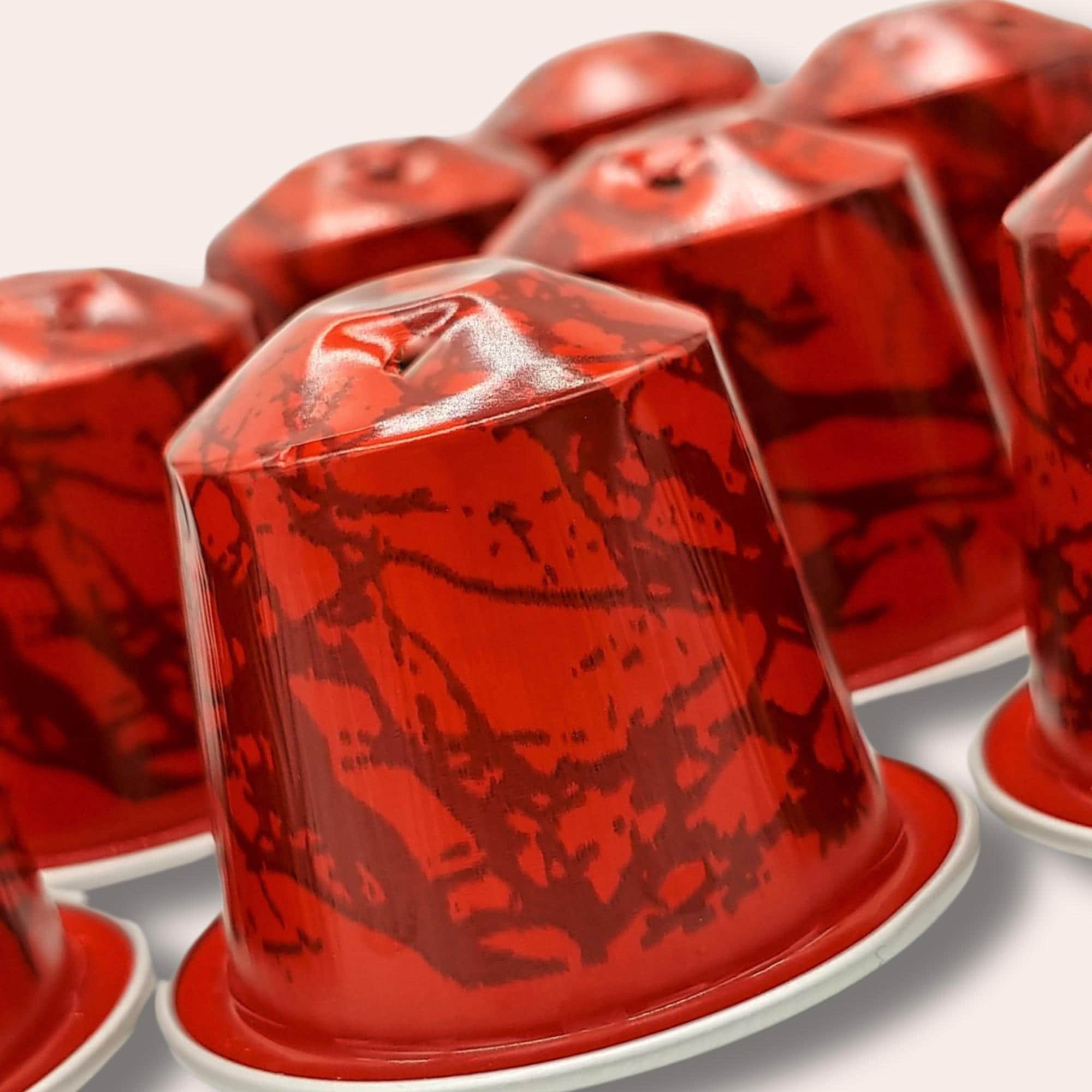 10 leere Kaffeekapseln Farbe rot "marmoriert" zum Basteln Gestalten Bastelmaterial DIY Schmuckherstellung Zubehör #KNS 10 leere Kaffeekapseln Farbe rot "marmoriert" zum Basteln Gestalten Bastelmaterial DIY Schmuckherstellung Zubehör #KNS