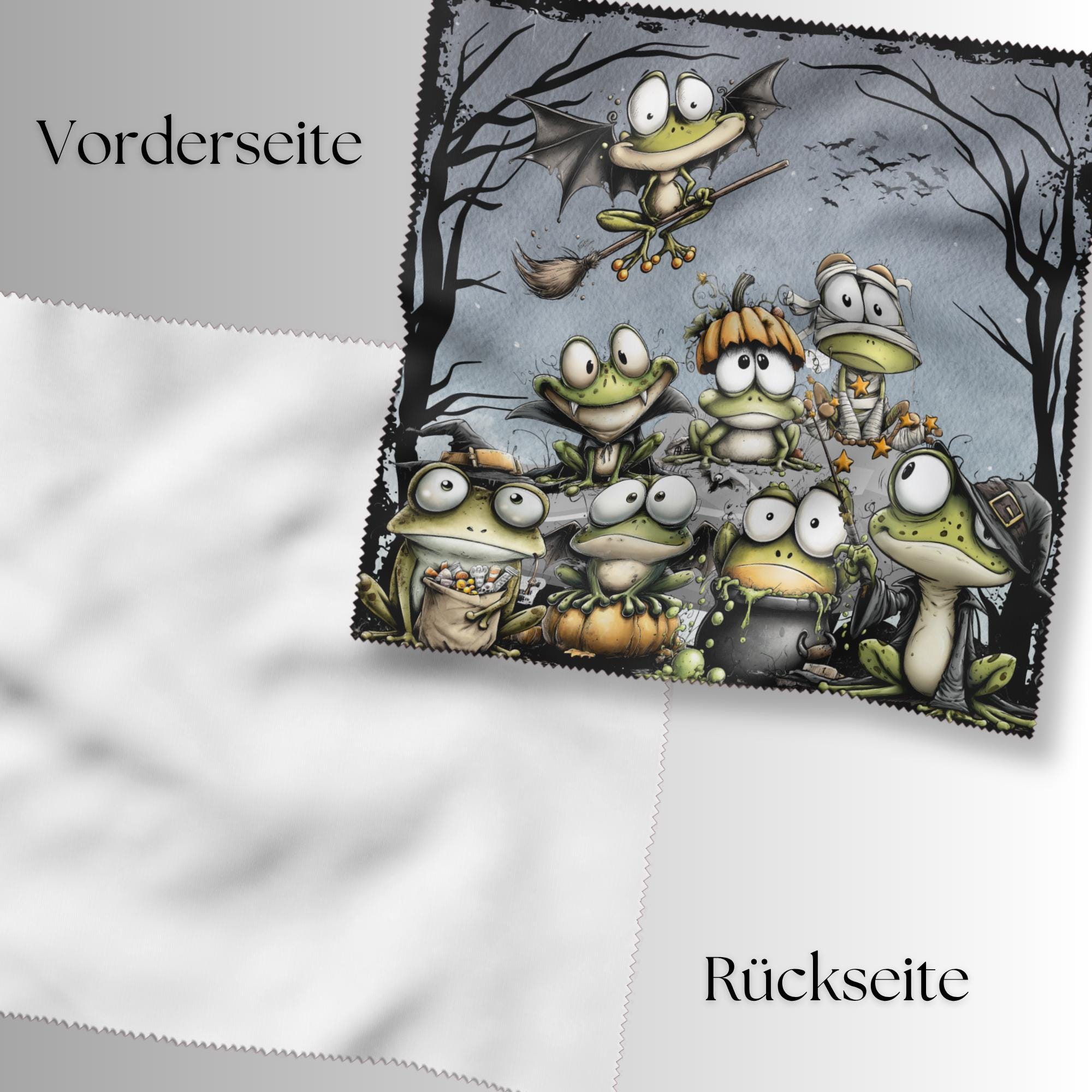 Brillenputztuch Halloween Frösche bedrucktes Mikrofasertuch für Sonnenbrille Displays Handy Geschenk süßes oder Saures Mitbringsel #SA9