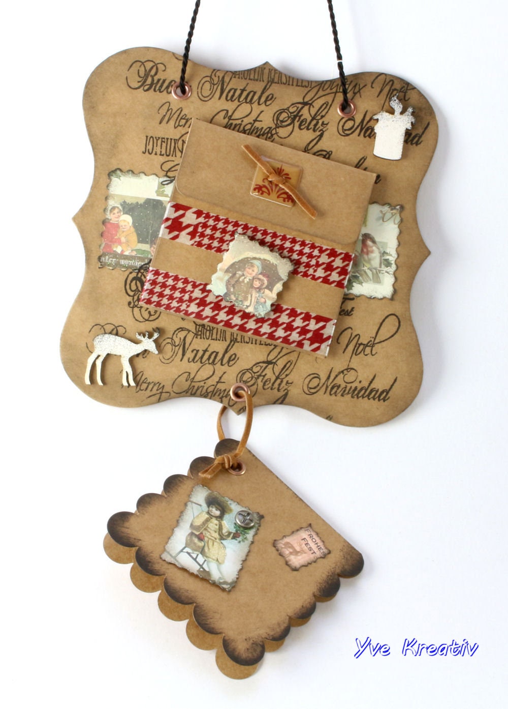 Geldgeschenk zu Weihnachten - Weihnachtsbild - Grußkarte - Wandschmuck - xmas