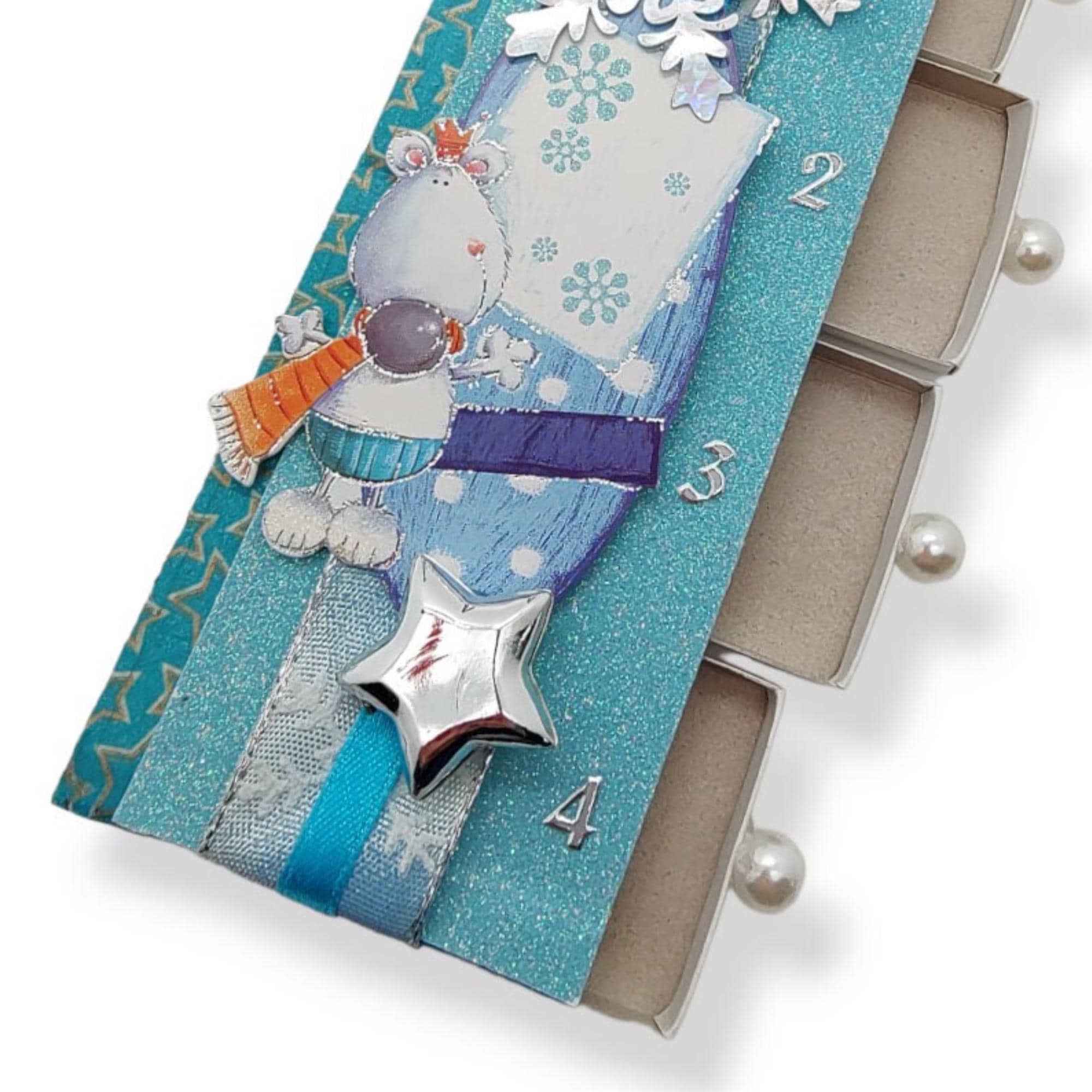 Adventskalender zum Befüllen aus 4 Streichholzschachteln Upcycling kleine Adventsgeschenke Geldgeschenk Weihnachten Mitbringsel #627796339