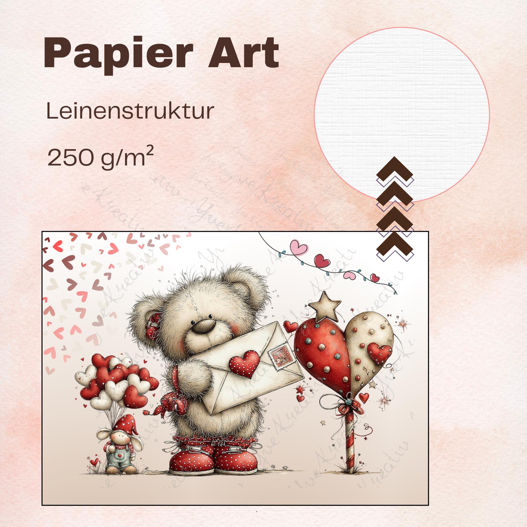 Postkarte zum Valentinstag Teddybär Grußkarte für Verliebte Liebesgruß Bär Liebespost Verlobungskarte Liebesbrief #PHL20