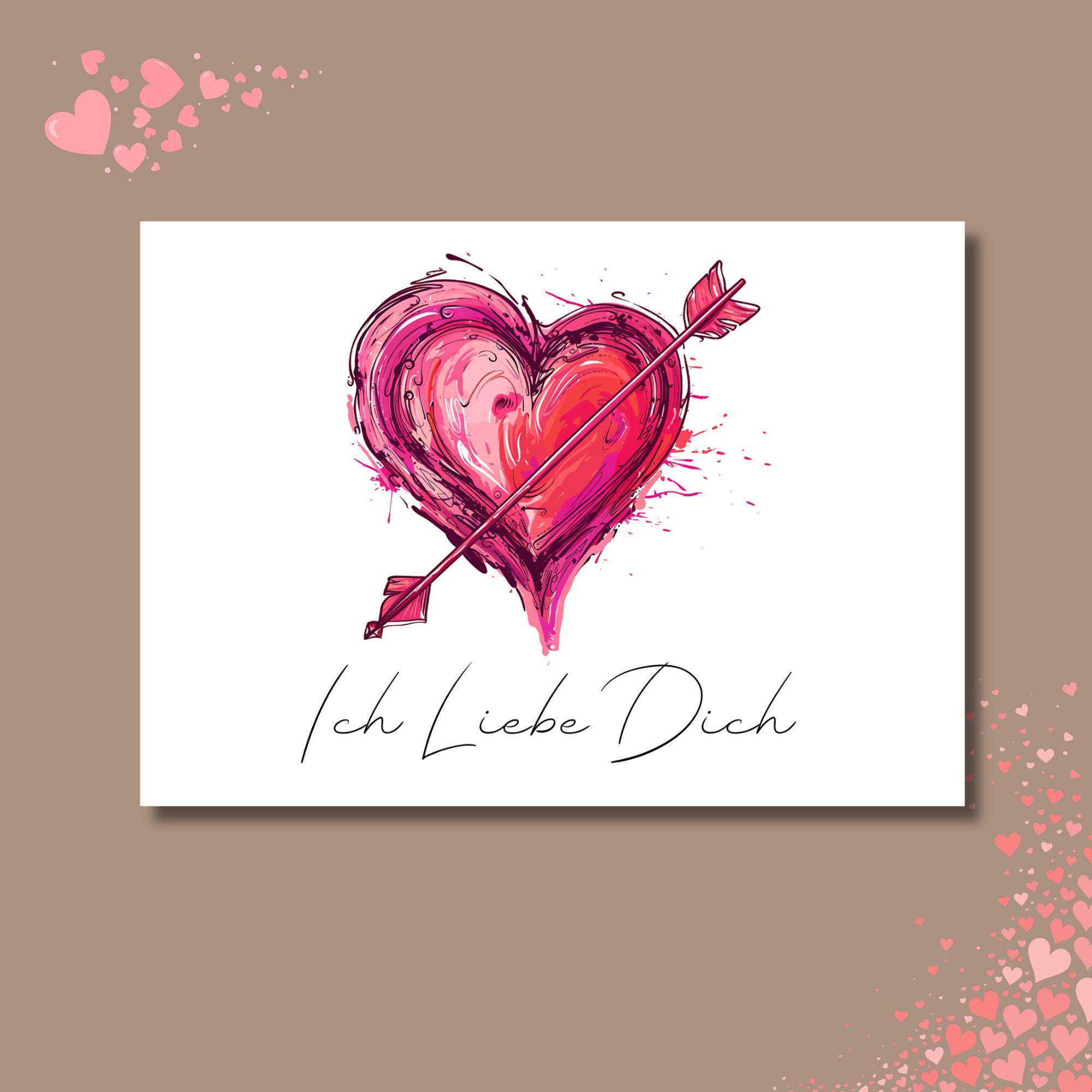 Postkarte zum Valentinstag, Grußkarte für Verliebte, Liebesgruß, Verlobungskarte, Liebesbrief   #PLS