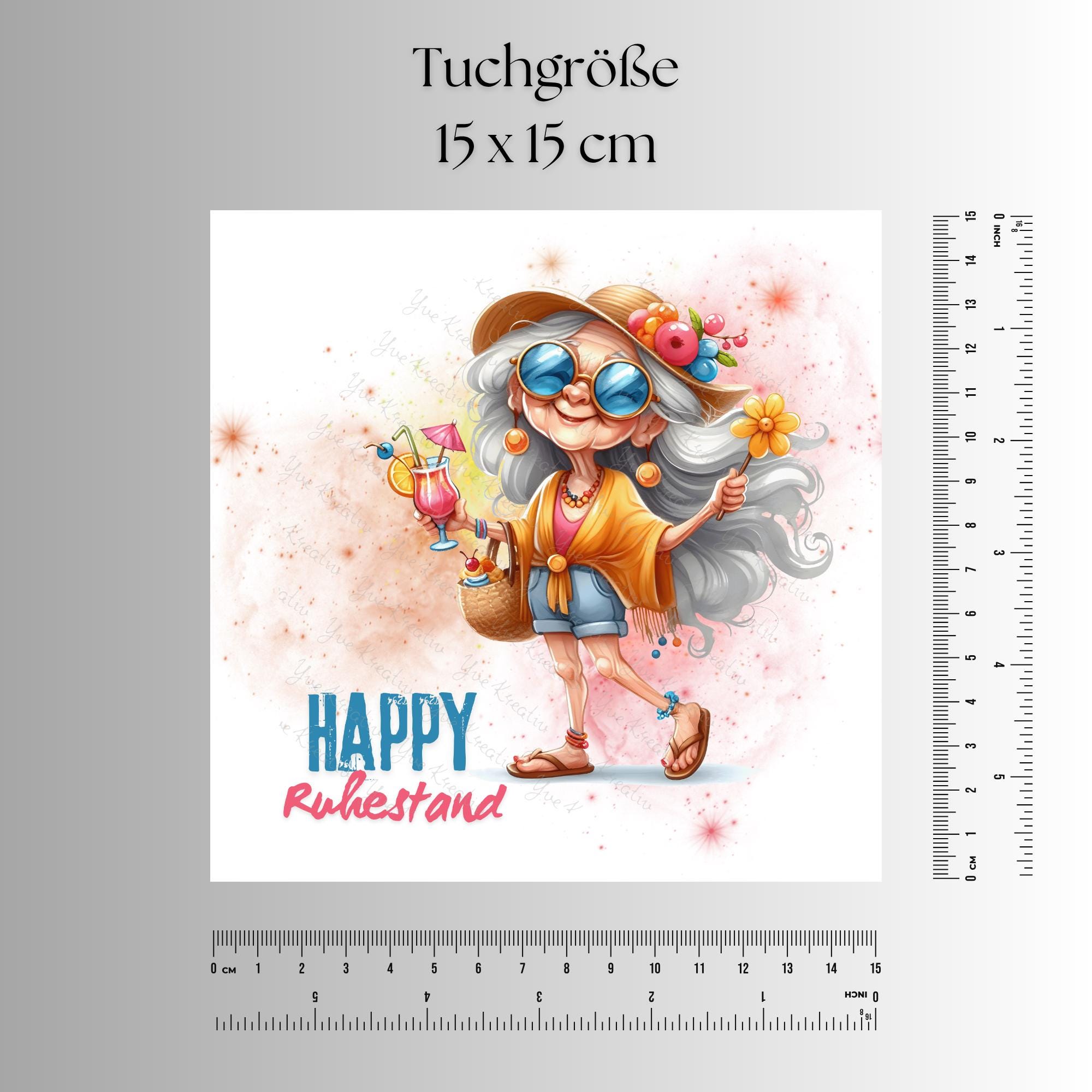 Brillenputztuch Ruhestand bedrucktes Mikrofasertuch für Brille Sonnenbrille Display Handy Geschenk zur Rente Abschied Kollegin #BE15