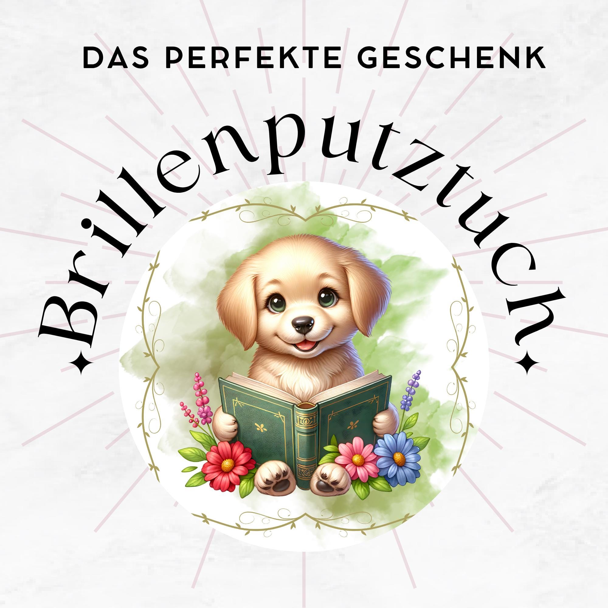 Brillenputztuch bedrucktes Mikrofasertuch für Brillen Kameratuch Brillentuch für Displays Objektive Geschenk Geburtstag Hund #TI131