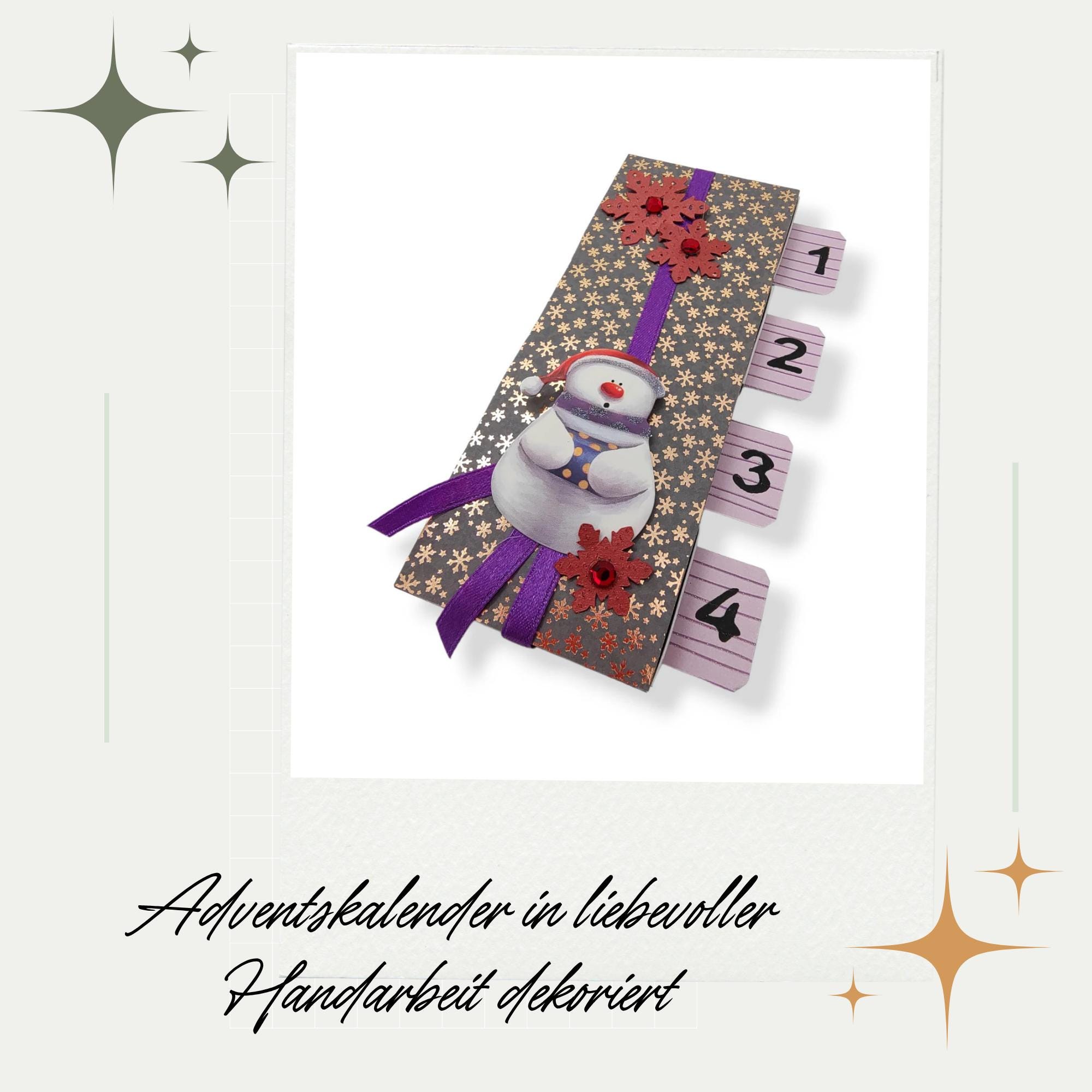 Adventskalender zum Befüllen aus 4 Streichholzschachteln Upcycling kleine Adventsgeschenke Geldgeschenk Weihnachten Mitbringsel #613960872