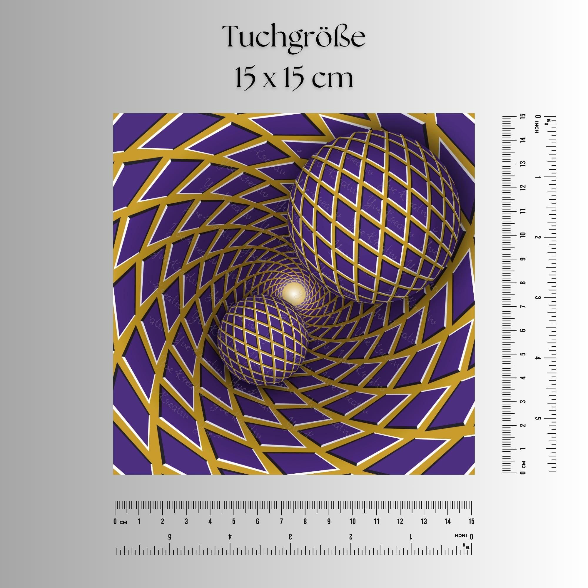 Brillenputztuch Optische Täuschung bedrucktes Mikrofasertuch für Brille Sonnenbrille Displays Handyputztuch Brillentuch Mikrofaser #AL73 D