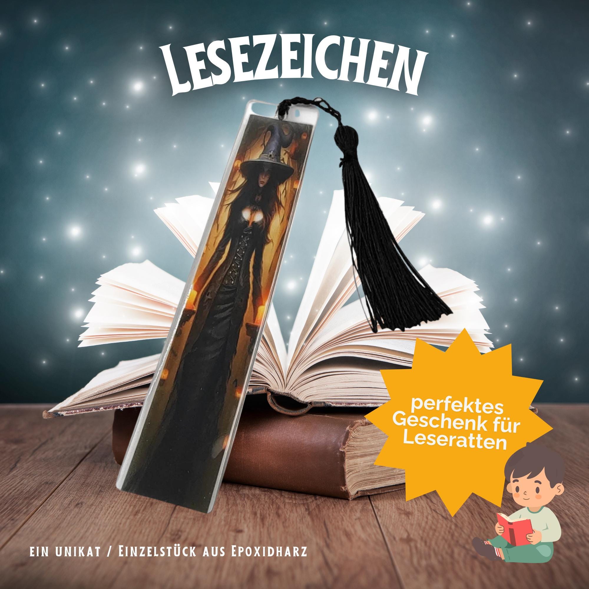 Lesezeichen aus Epoxidharz transparent Hexe Geschenk Geburtstag Mitbringsel zum Buchgeschenk für Zauberer #LEEPOX Lesezeichen aus Epoxidharz transparent Hexe Geschenk Geburtstag Mitbringsel zum Buchgeschenk für Zauberer #LEEPOX