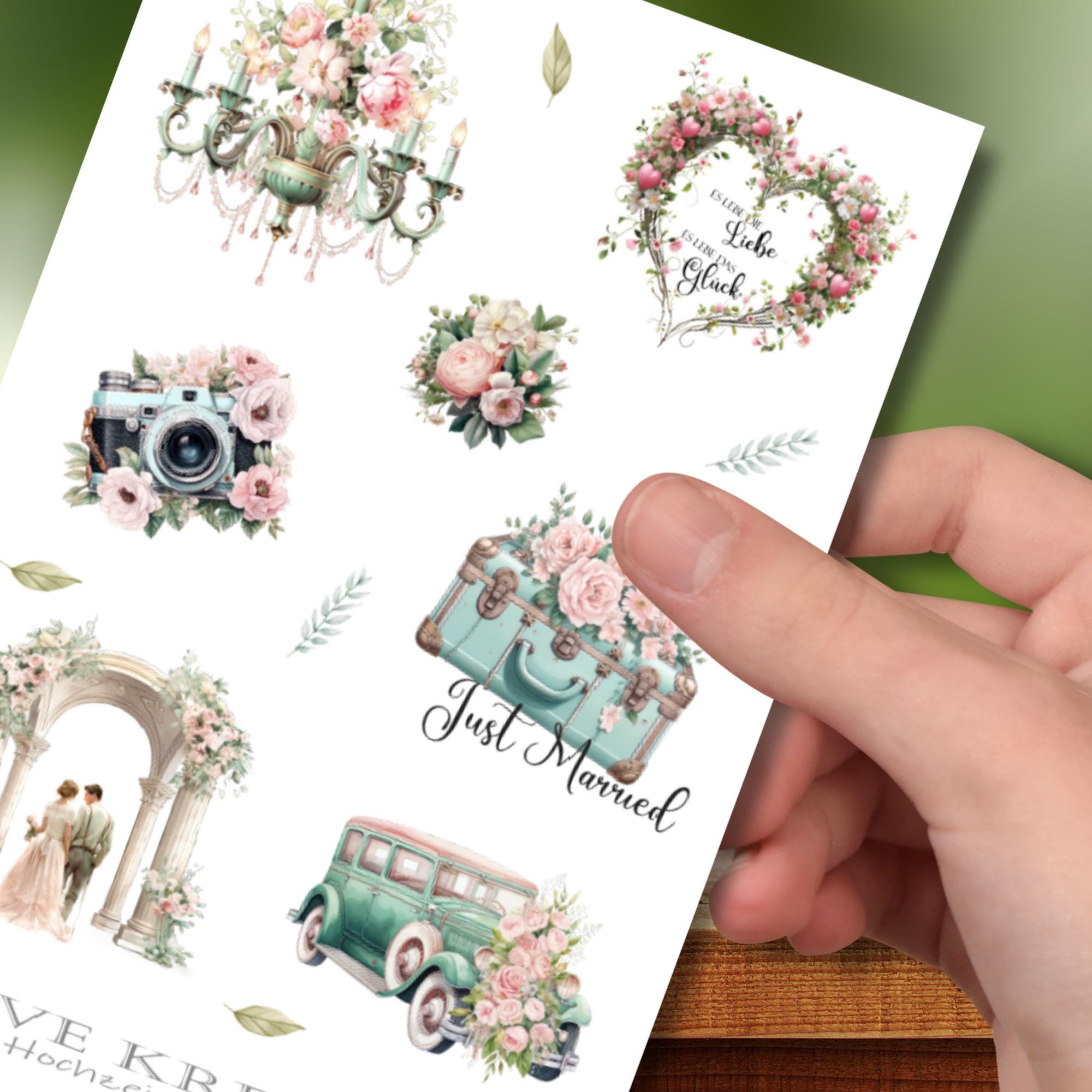 Aufkleber Hochzeit Sticker Bogen Hochzeitsfeier Stickerbogen zur Auswahl in Weiß - Transparent - Matt - Glanz #SBA6 Aufkleber Hochzeit Sticker Bogen Hochzeitsfeier Stickerbogen zur Auswahl in Weiß - Transparent - Matt - Glanz #SBA6